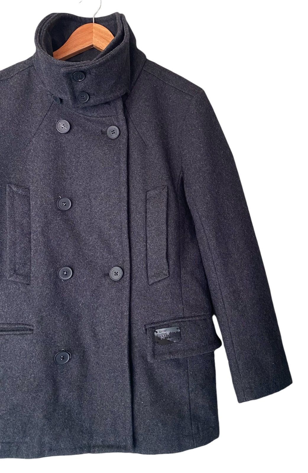 Guess Rare GUESS Wool Double Breast Button Jacket sz L Size US L / EU 52-54 / 3 - 2 Thumbnail