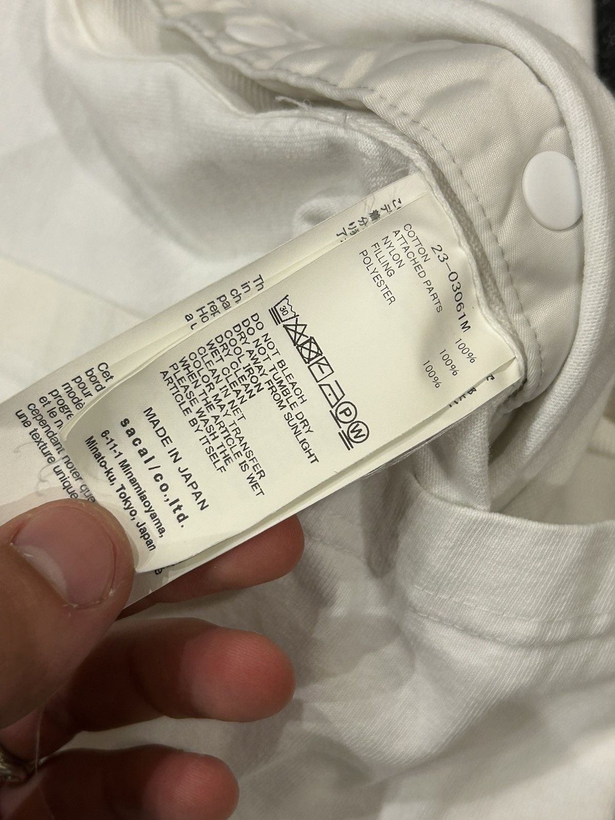 Sacai Sacai Side Button tee Size US L / EU 52-54 / 3 - 6 Thumbnail
