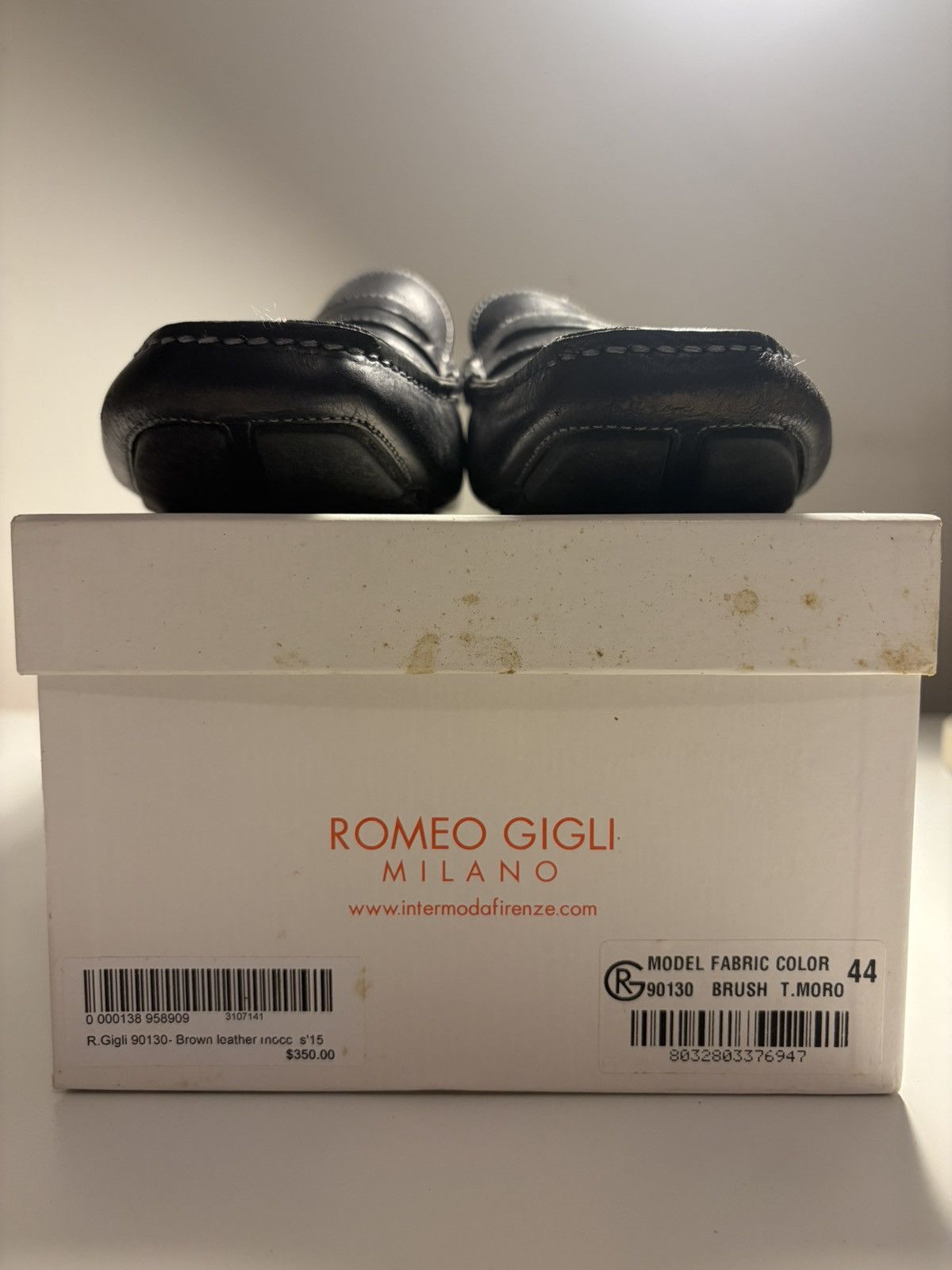 Romeo Gigli Romeo Gigi Black Leather Moccasins US11, EU44 Size US 11 / EU 44 - 6 Thumbnail