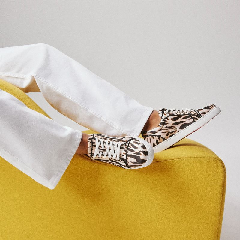 Christian Louboutin os11x0526 Louise Crepe Satin Sneakers in Multicolor Size US 9 / IT 39 - 3 Thumbnail