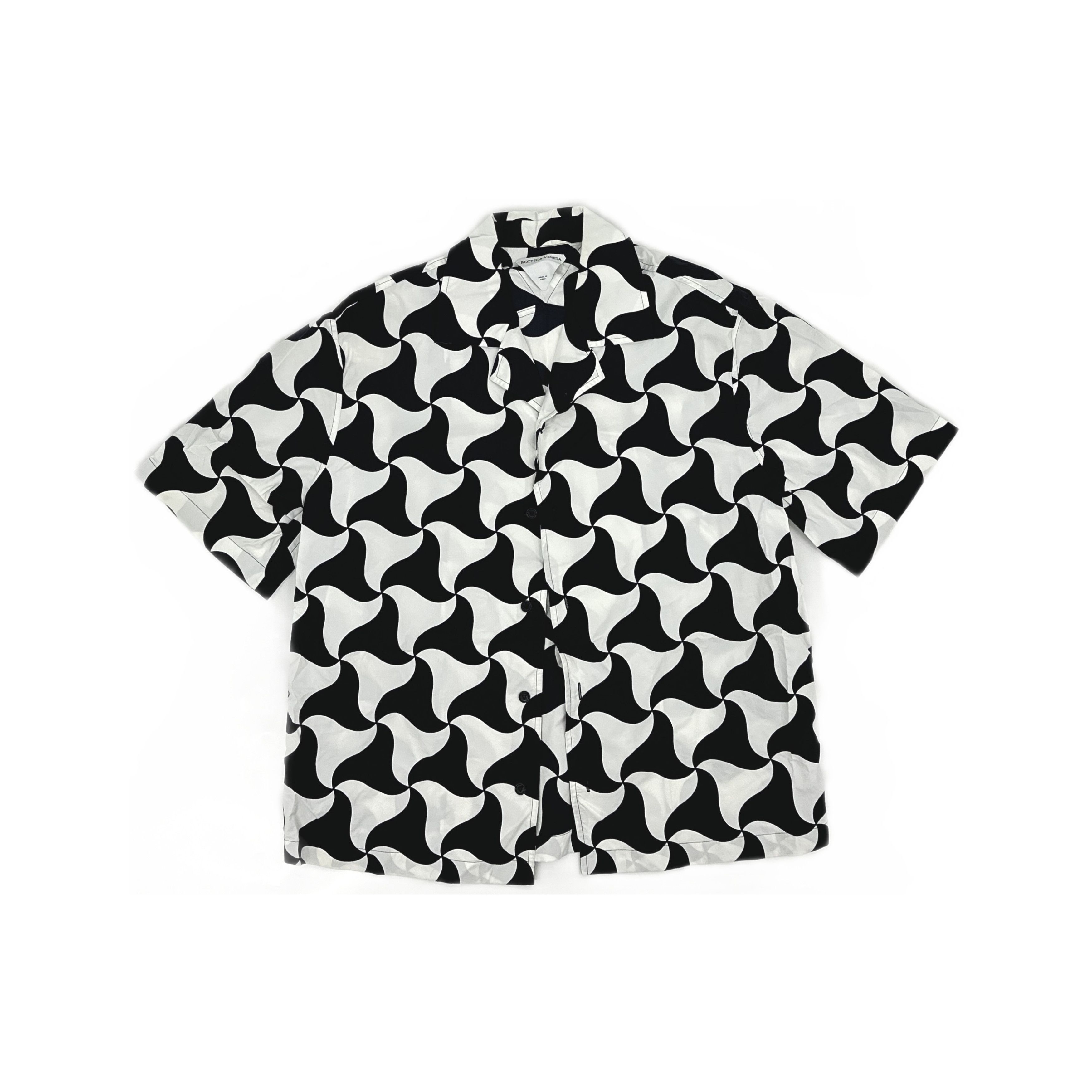 Bottega Veneta Bottega Veneta Geometric Short Sleeve Shirt Size 46 Size US S / EU 44-46 / 1 - 1 Thumbnail