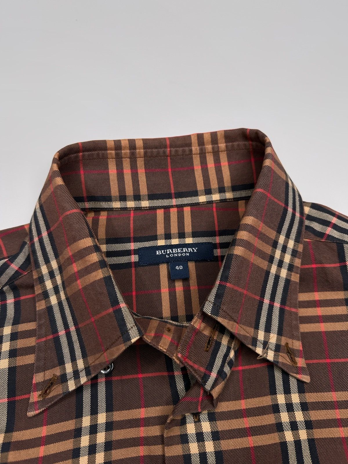Burberry × Vintage Burberry Button Up Shirt Nova Check Size US L / EU 52-54 / 3 - 4 Thumbnail