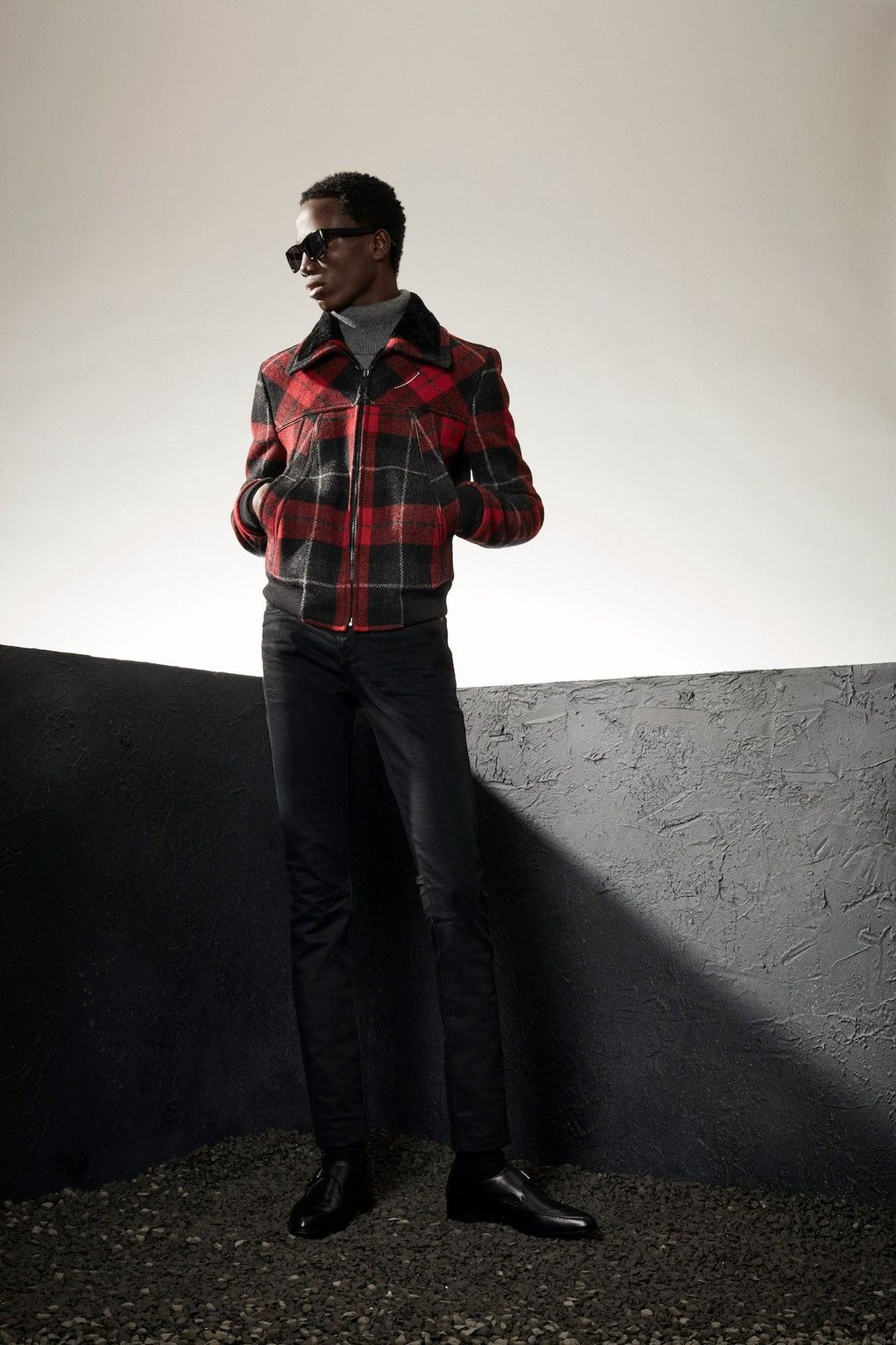 Saint Laurent Paris Saint Laurent Wool Jacket with Shearling Collar Size US S / EU 44-46 / 1 - 9 Thumbnail