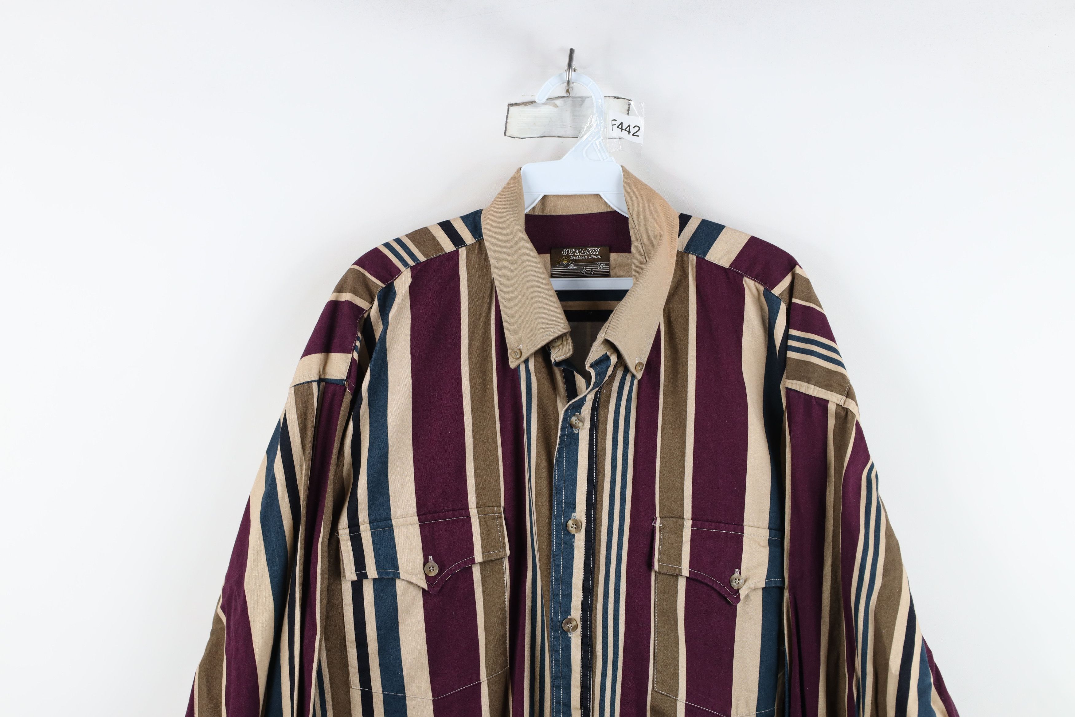 Vintage Vintage 90s Streetwear Rodeo Striped Button Down Shirt Size US XXL / EU 58 / 5 - 2 Thumbnail