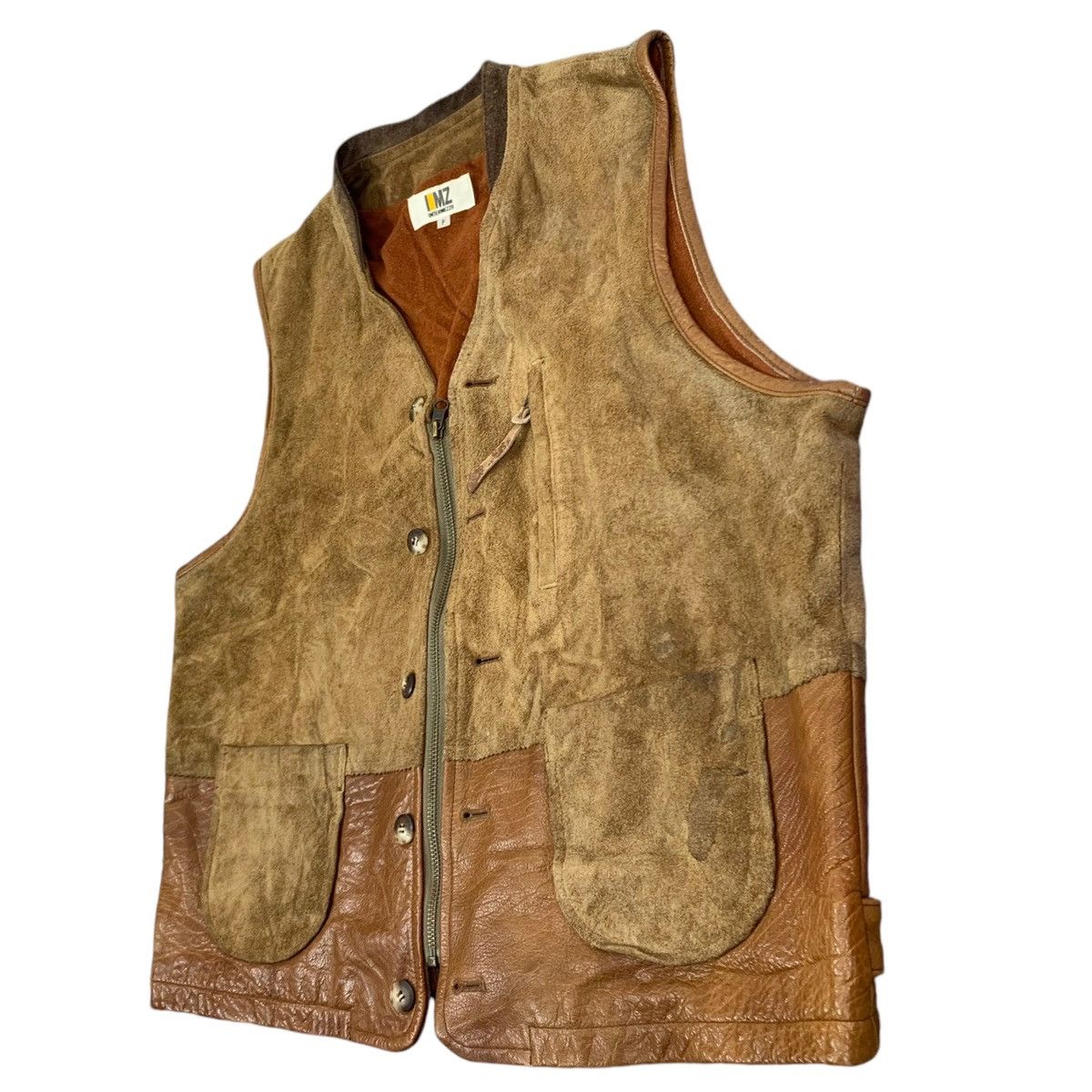 Designer × Genuine Leather VINTAGE INTERMEZO SUEDE LEATHER VEST JACKET Size US M / EU 48-50 / 2 - 2 Thumbnail