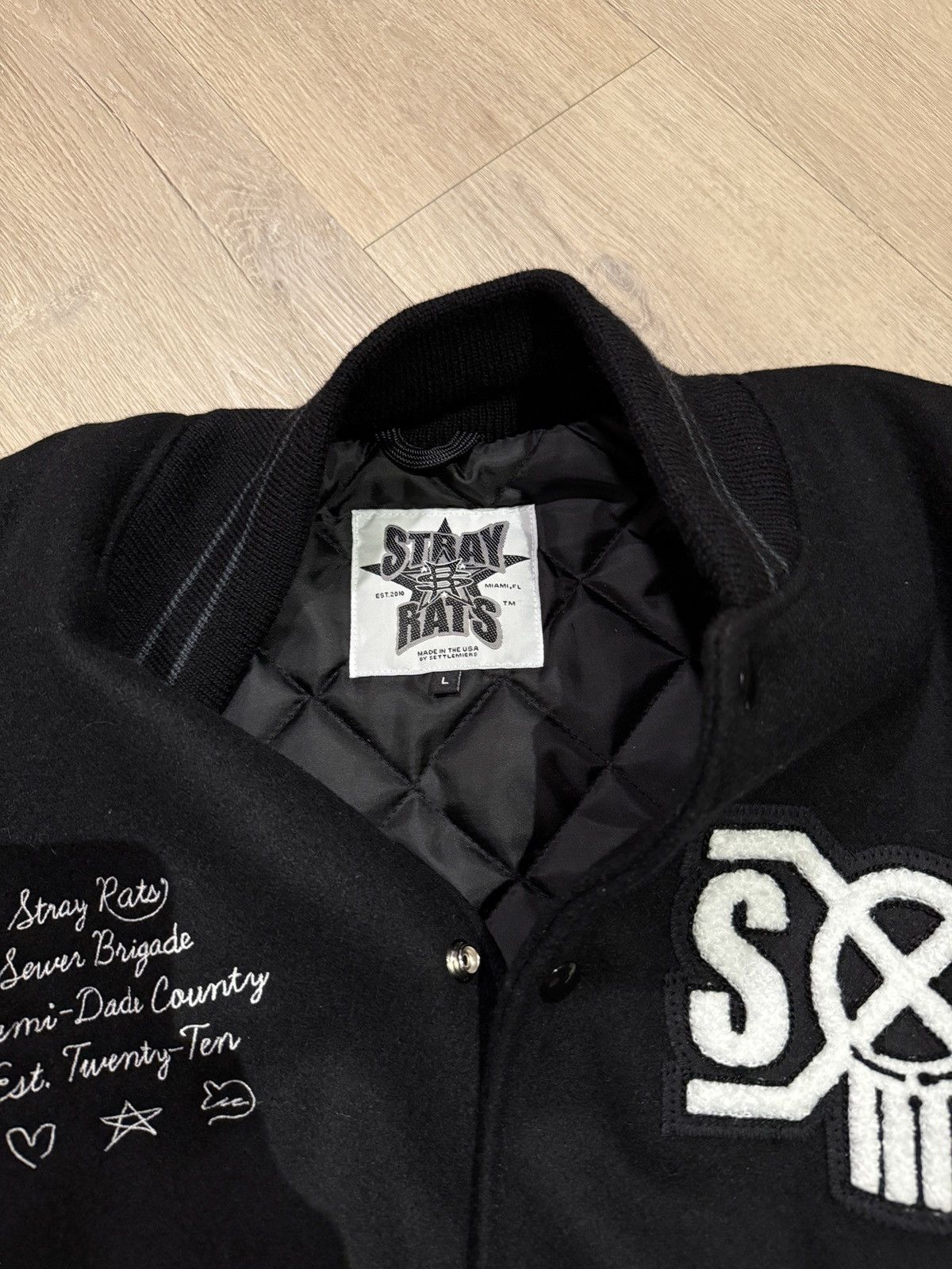 Stray Rats Stray Rats Bounty Hunter Leather Varsity Jacket Size US L / EU 52-54 / 3 - 5 Thumbnail