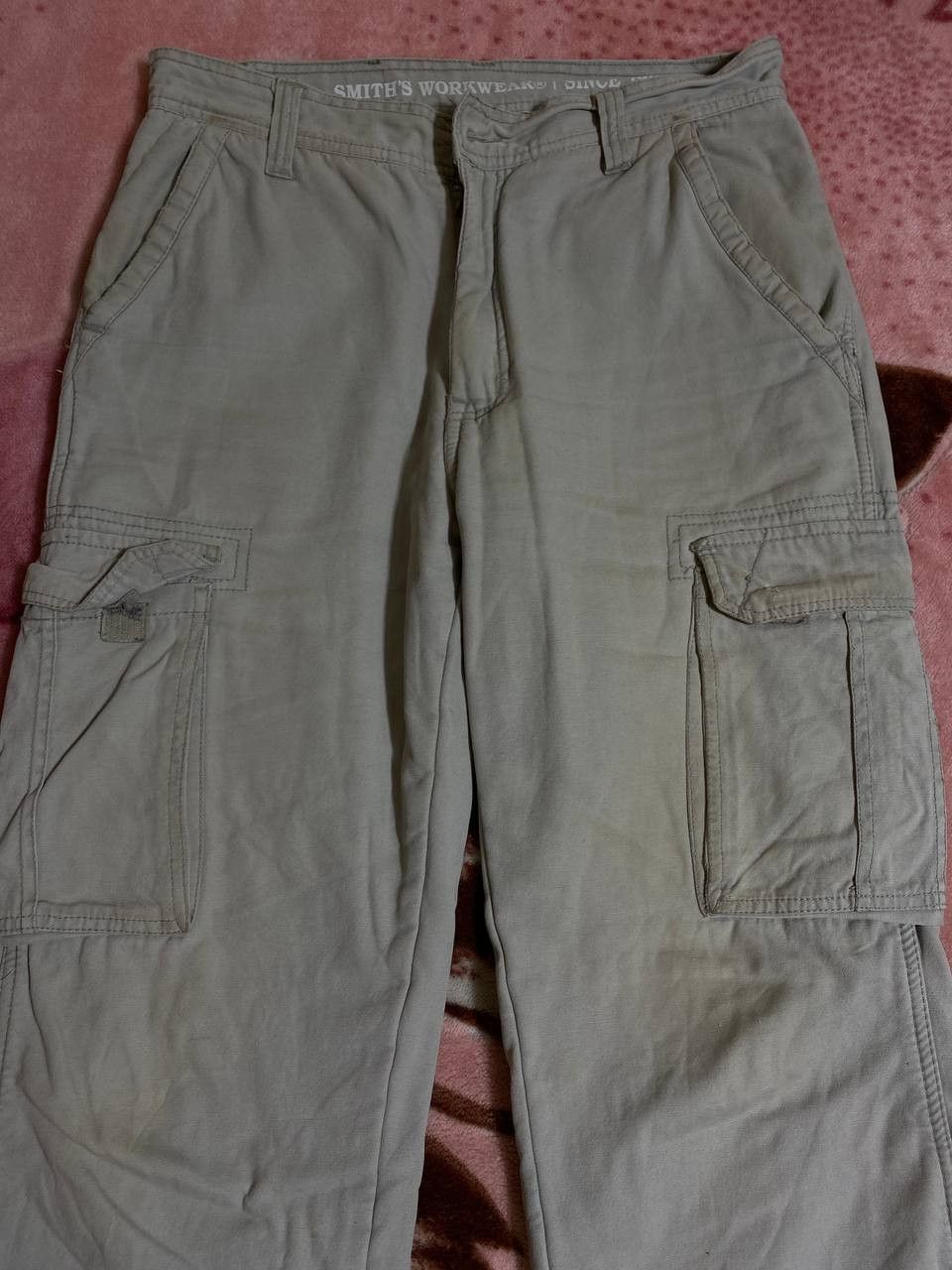 Japanese Brand Vintage Japanese Brand Flare Baggy Cargo Pants Workwear Size US 30 / EU 46 - 4 Thumbnail