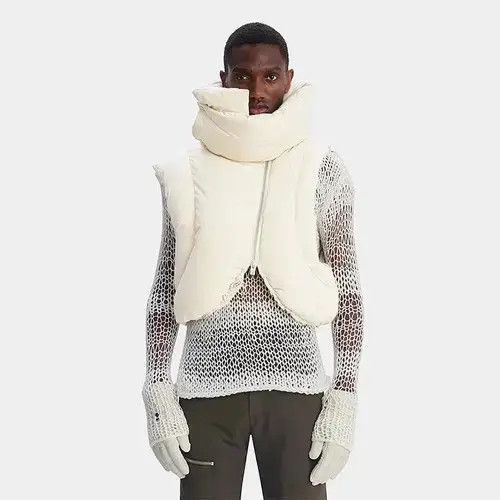 Japanese Brand CUTENOVA Autumn Winter 2023 Simple Sleeveless Scarf Collar Size ONE SIZE - 4 Thumbnail