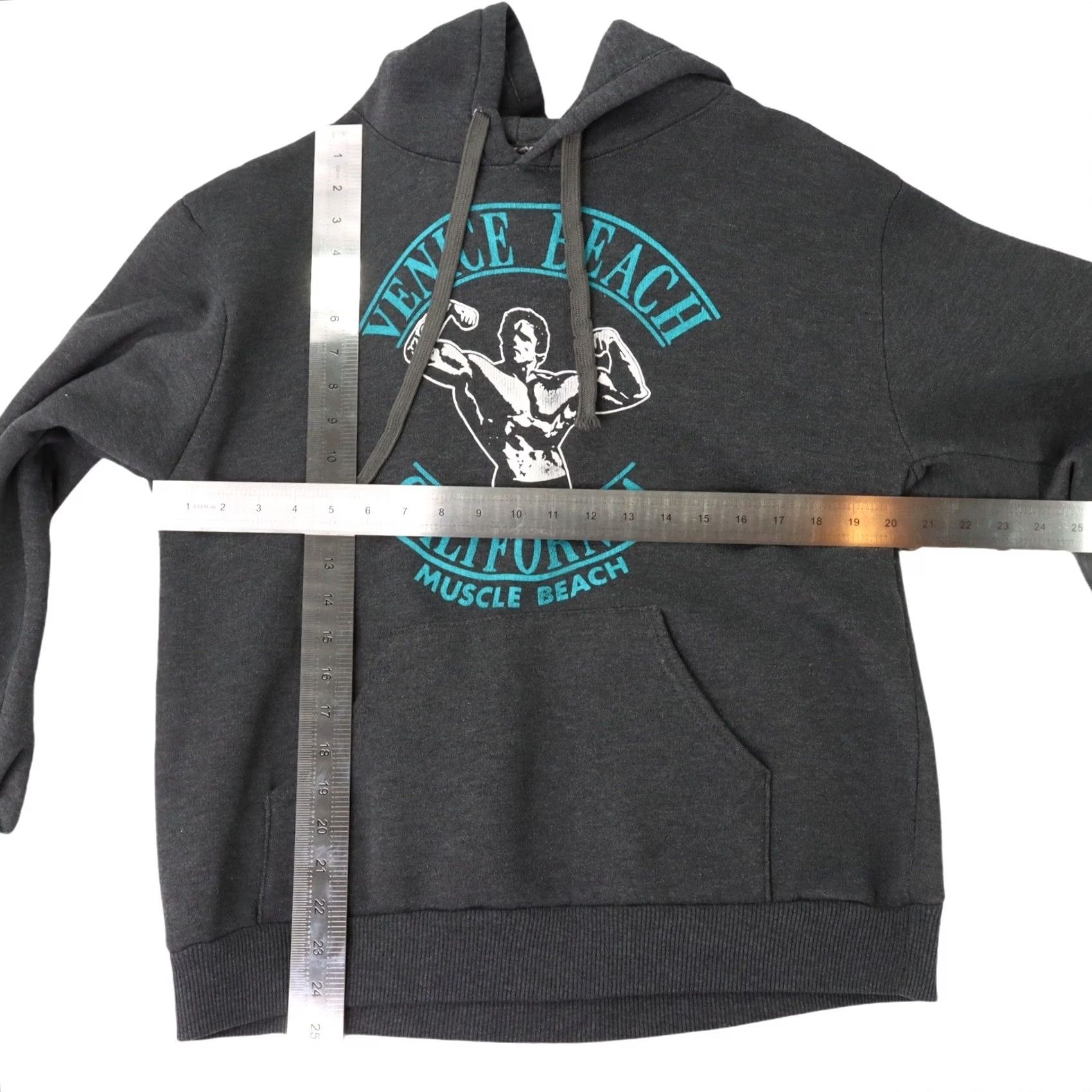 Vintage VINTAGE Arnold Schwarzenegger Muscle Beach Venice California Sz S Hoodie Sweatshirt Gray Size US S / EU 44-46 / 1 - 3 Thumbnail