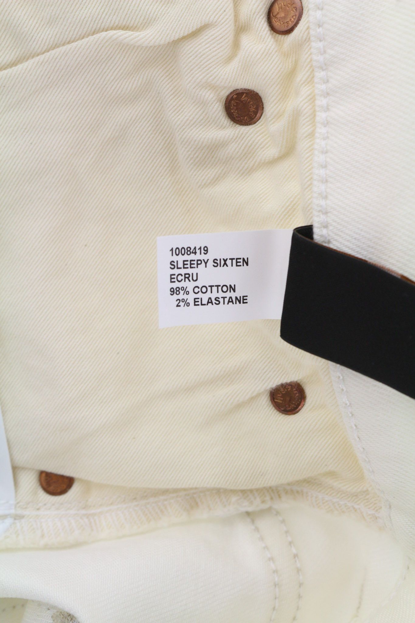 Nudie Jeans SLEEPY SIXTEN W28/L30 Ecru Denim Straight 82680 Size US 28 / EU 44 - 7 Thumbnail