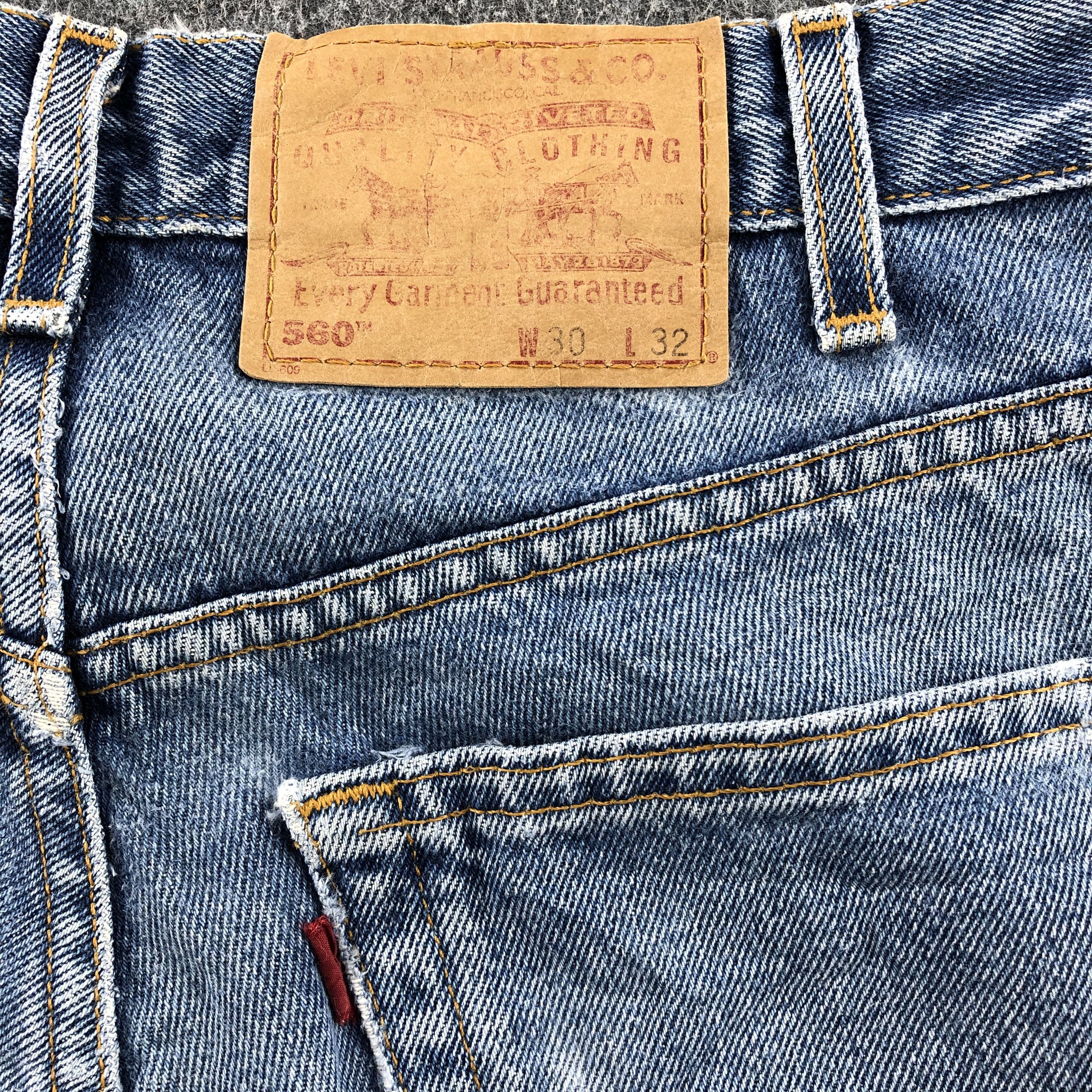 Levi's Vintage 90s Levis 560 Light Wash Jeans-J1290 Size US 30 / EU 46 - 5 Thumbnail