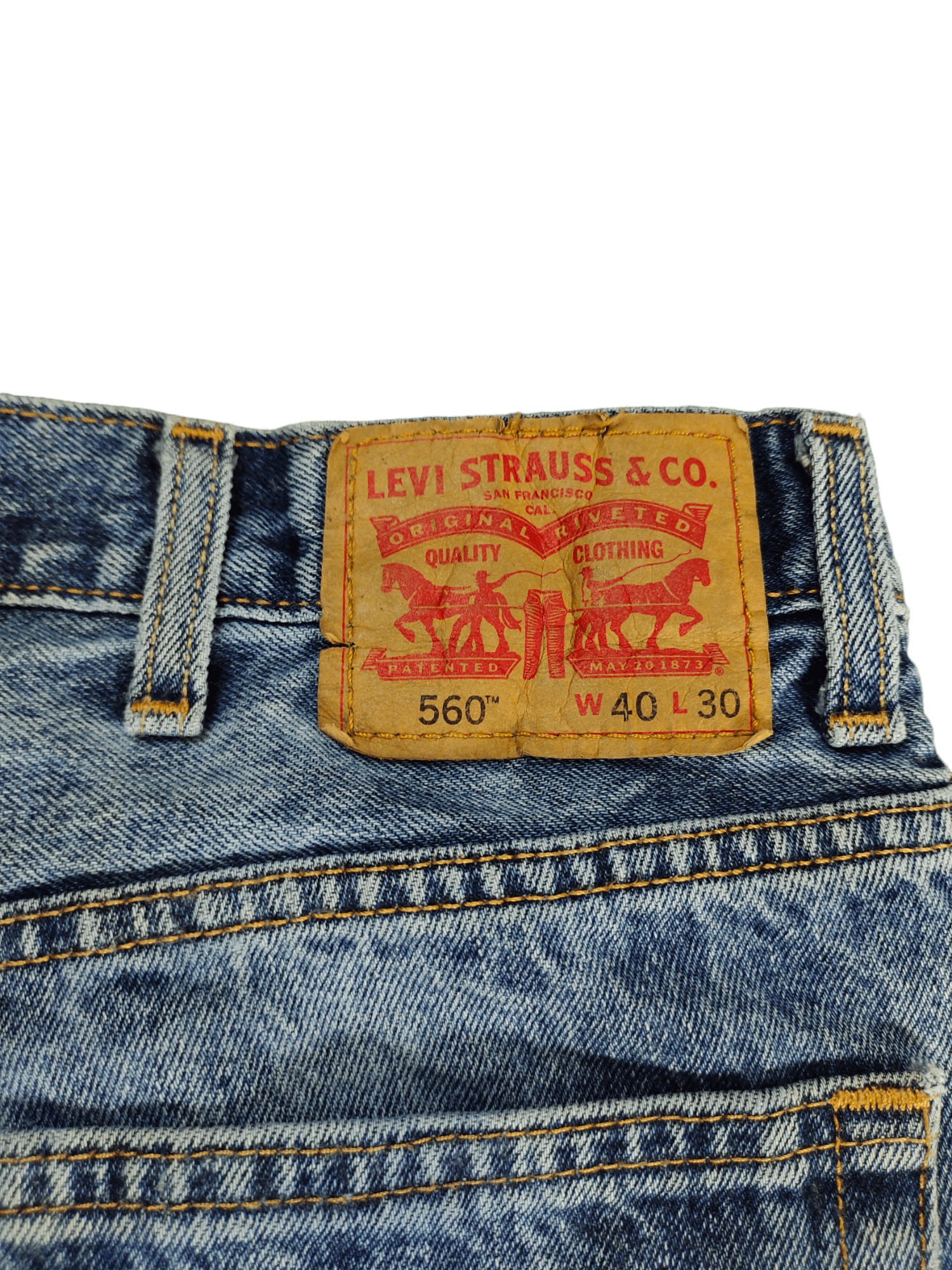 Levi's Vintage Clothing W40 2000s Levis 560 Sand Wash Faded Denim Jeans Size US 40 / EU 56 - 18 Thumbnail