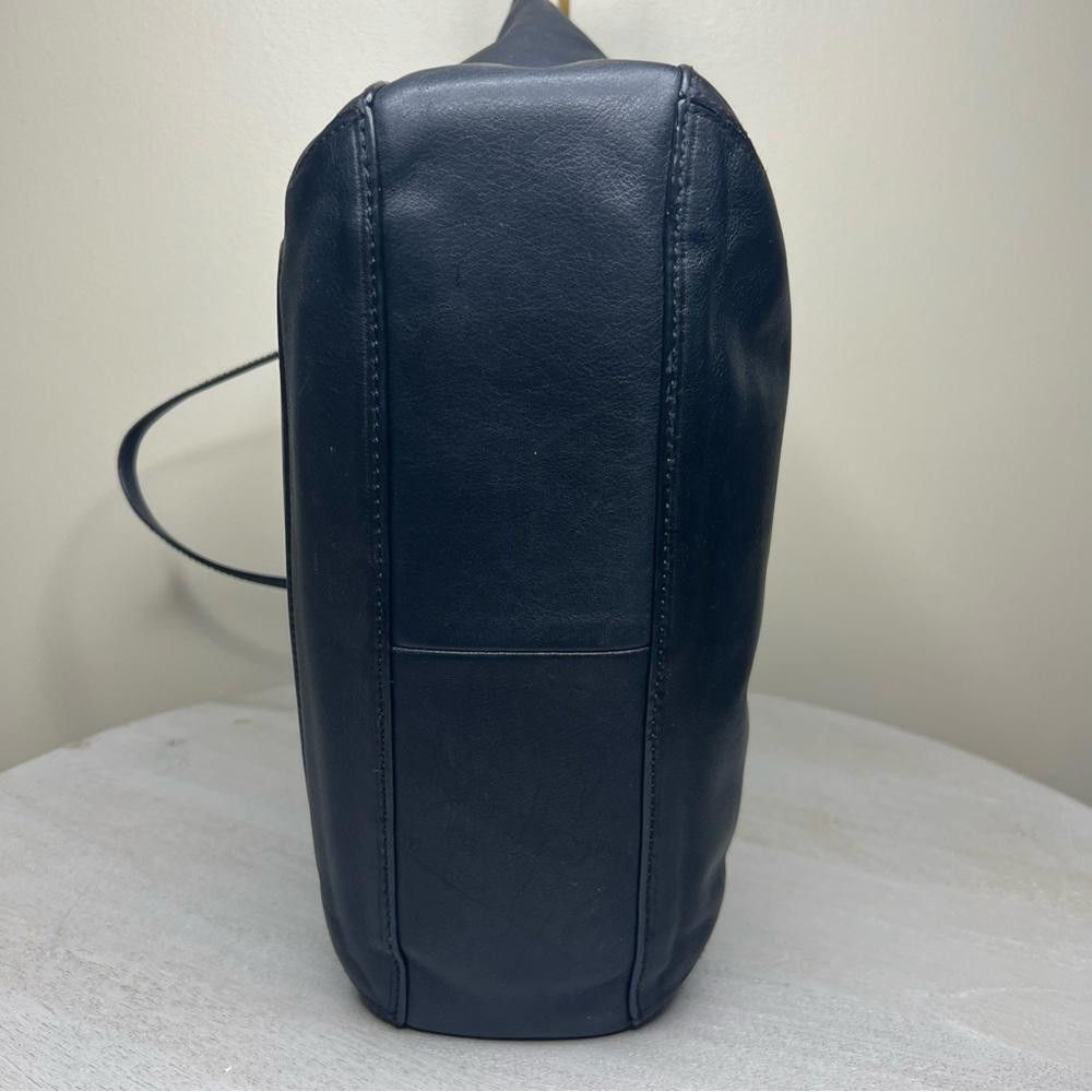 Coach COACH Poppy Black Leather Shoulder Small Zipper Tote Size ONE SIZE - 3 Thumbnail