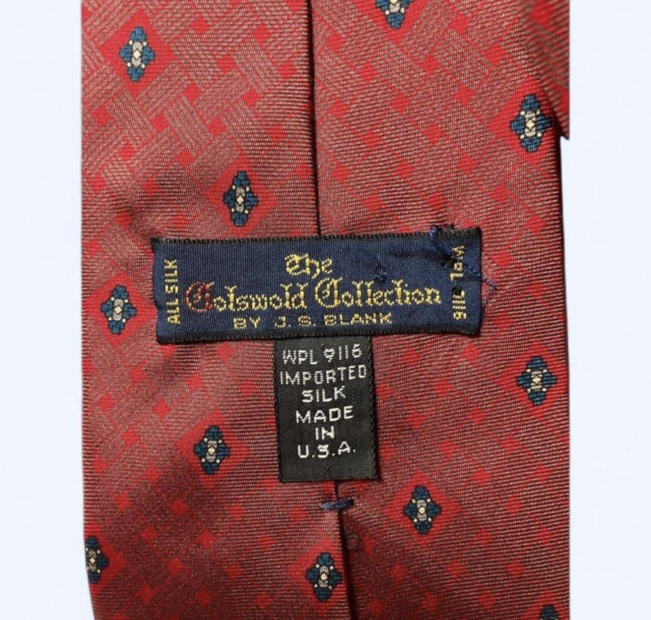 Other Vtg Cotswold Collection by J. S. Blank Red Abstract Silk Tie Size ONE SIZE - 4 Thumbnail