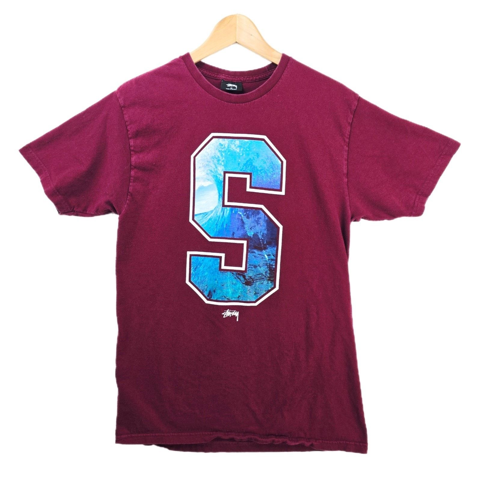 Stussy Stussy Wave Shirt Mens Medium Red Big S 80 Surf Double-sided Size US M / EU 48-50 / 2 - 1 Thumbnail