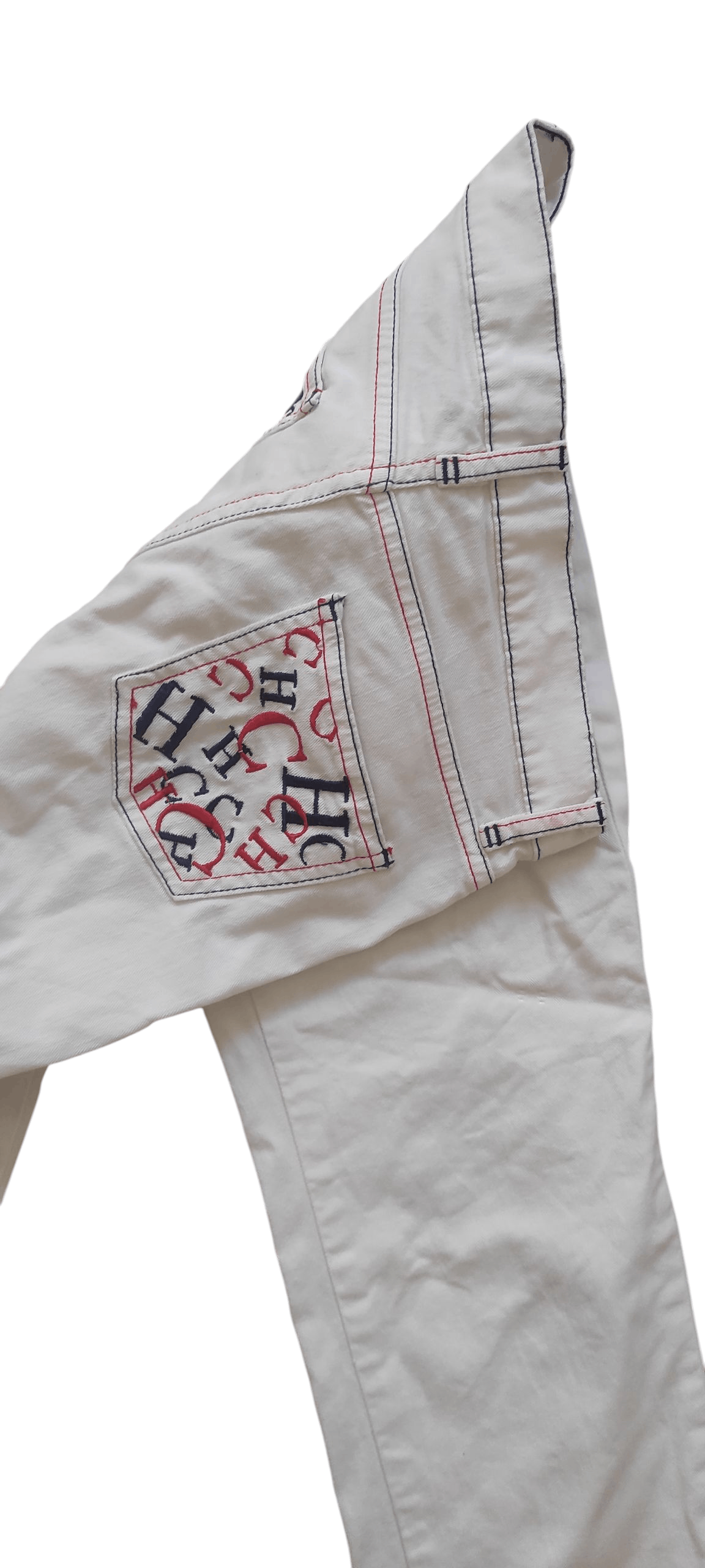 Carolina Herrera Carolina Herrera Logo Embroidery Denim Jeans White Kids Sz 2 Size 26" / US 2 / IT 38 - 3 Thumbnail