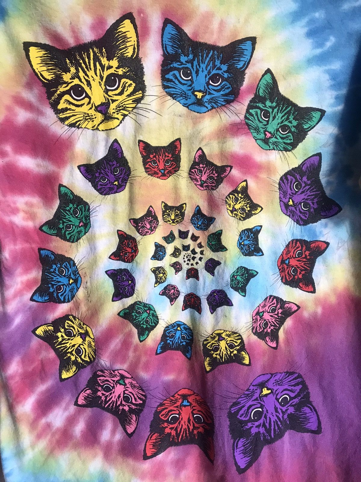 Other Psychedelic Cat Tie Dye shirt Size US M / EU 48-50 / 2 - 2 Thumbnail