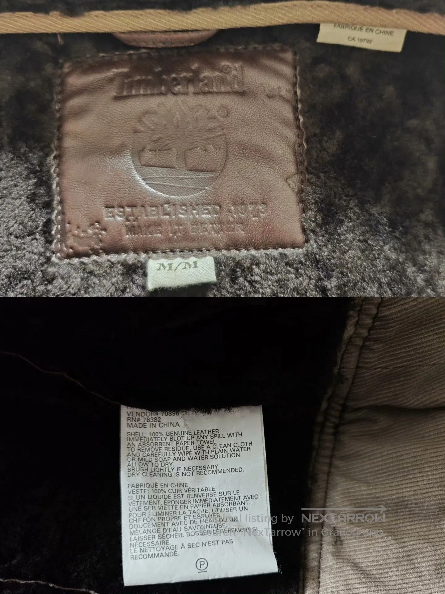Timberland Timberland Motorcycle Shearling Leather Jacket. Size US M / EU 48-50 / 2 - 6 Thumbnail