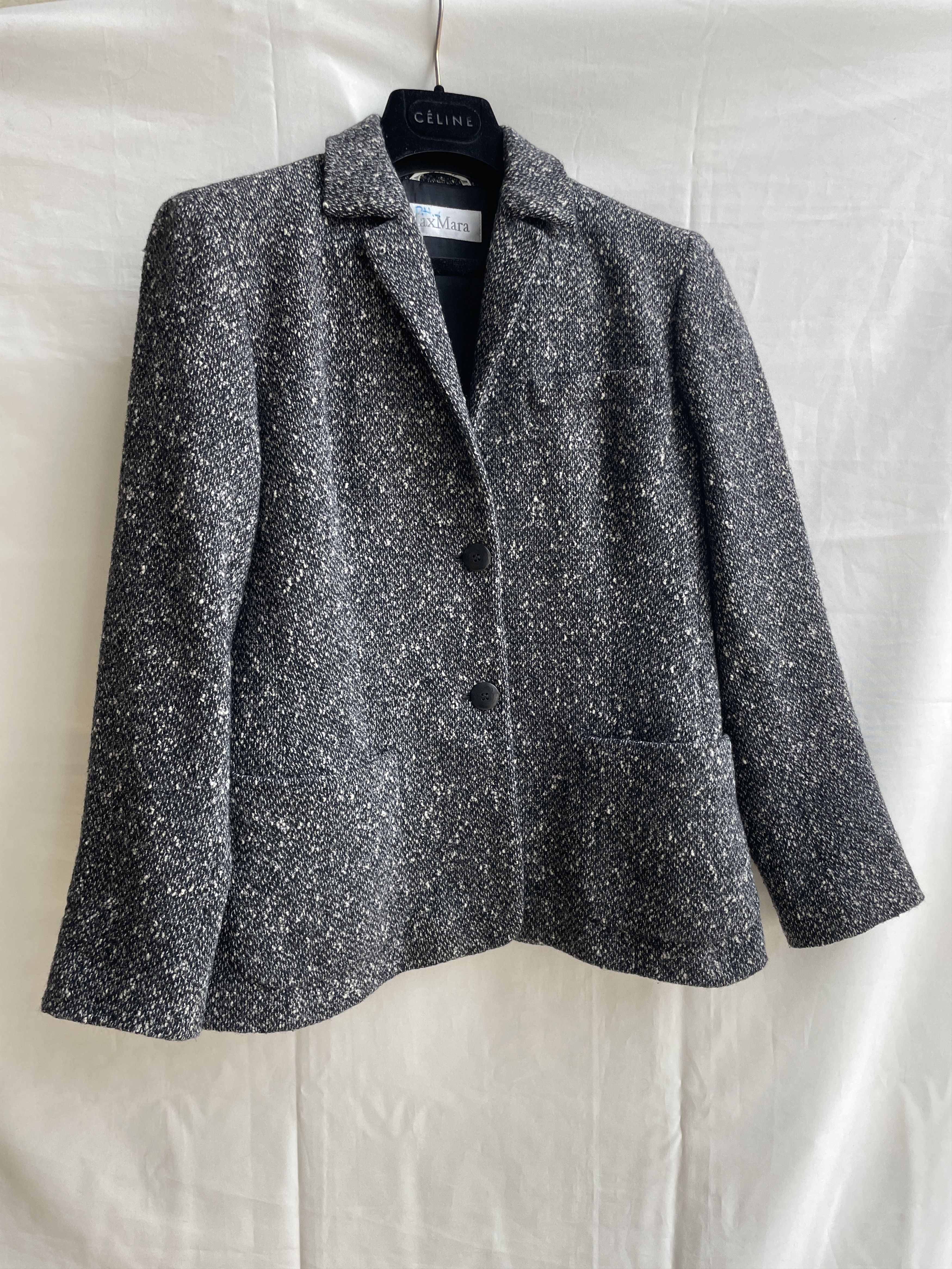 Max Mara Max Mara Speckled Tweed Melange Womens Wool Blazer Size M / US 6-8 / IT 42-44 - 1 Thumbnail