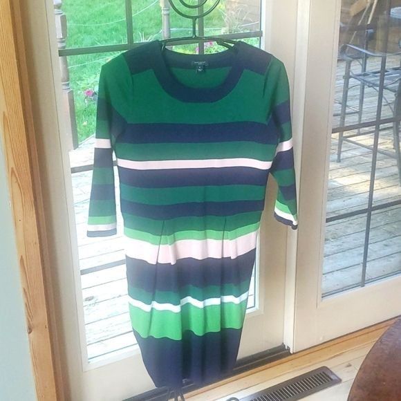 Ann Taylor Ann Taylor Colorblock Striped Knit Elegant 3/4 Sleeve Sz. SP Size S / US 4 / IT 40 - 3 Thumbnail