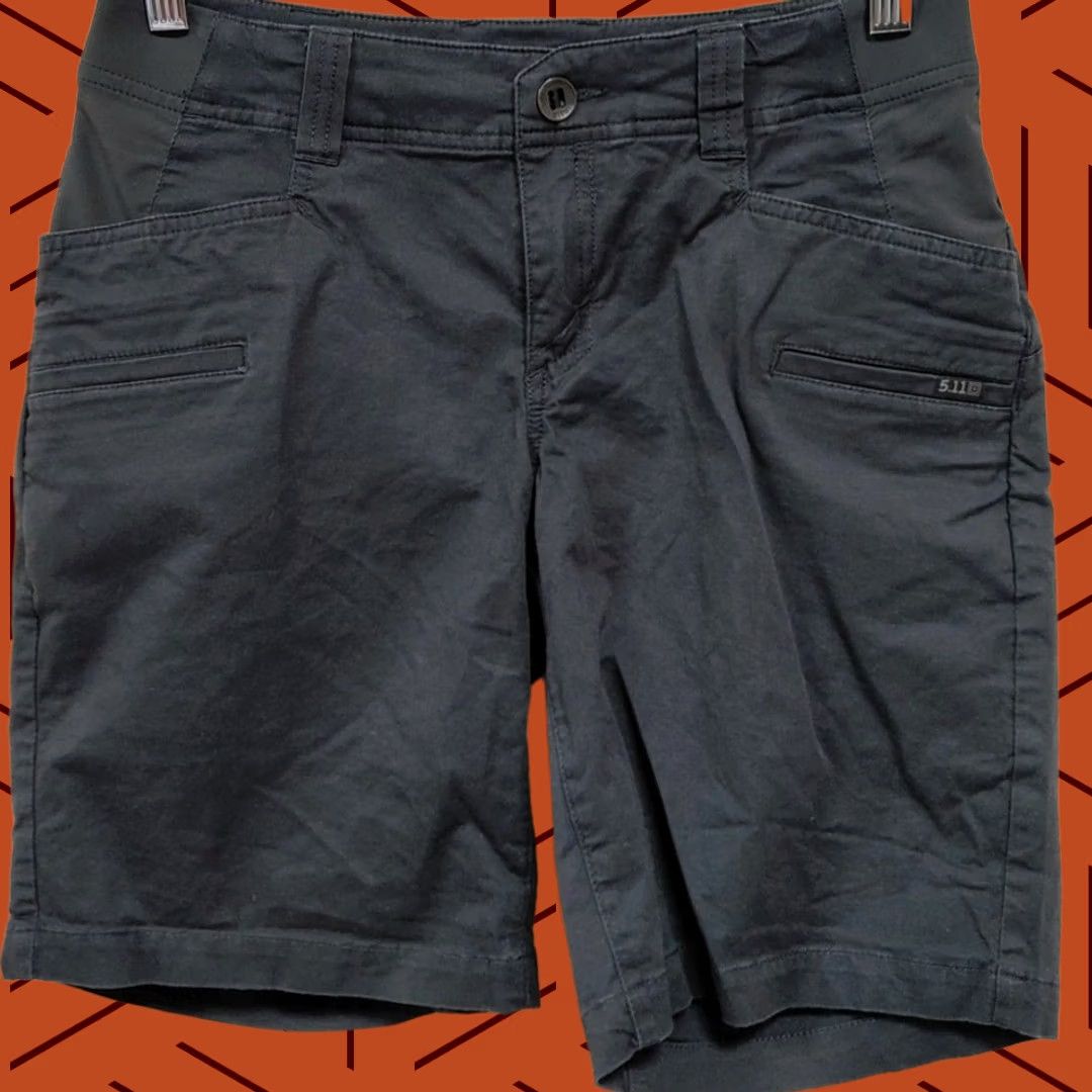 Vintage 5.11 Tactical Shorts Gray Solid Woven Cargo Pocket Men Size 0 Adult Small Button Rise Mid 10-12 In Lightweight Summer Casual Outdoor Functional Logo Size 25" / US 0 / IT 36 - 1 Thumbnail