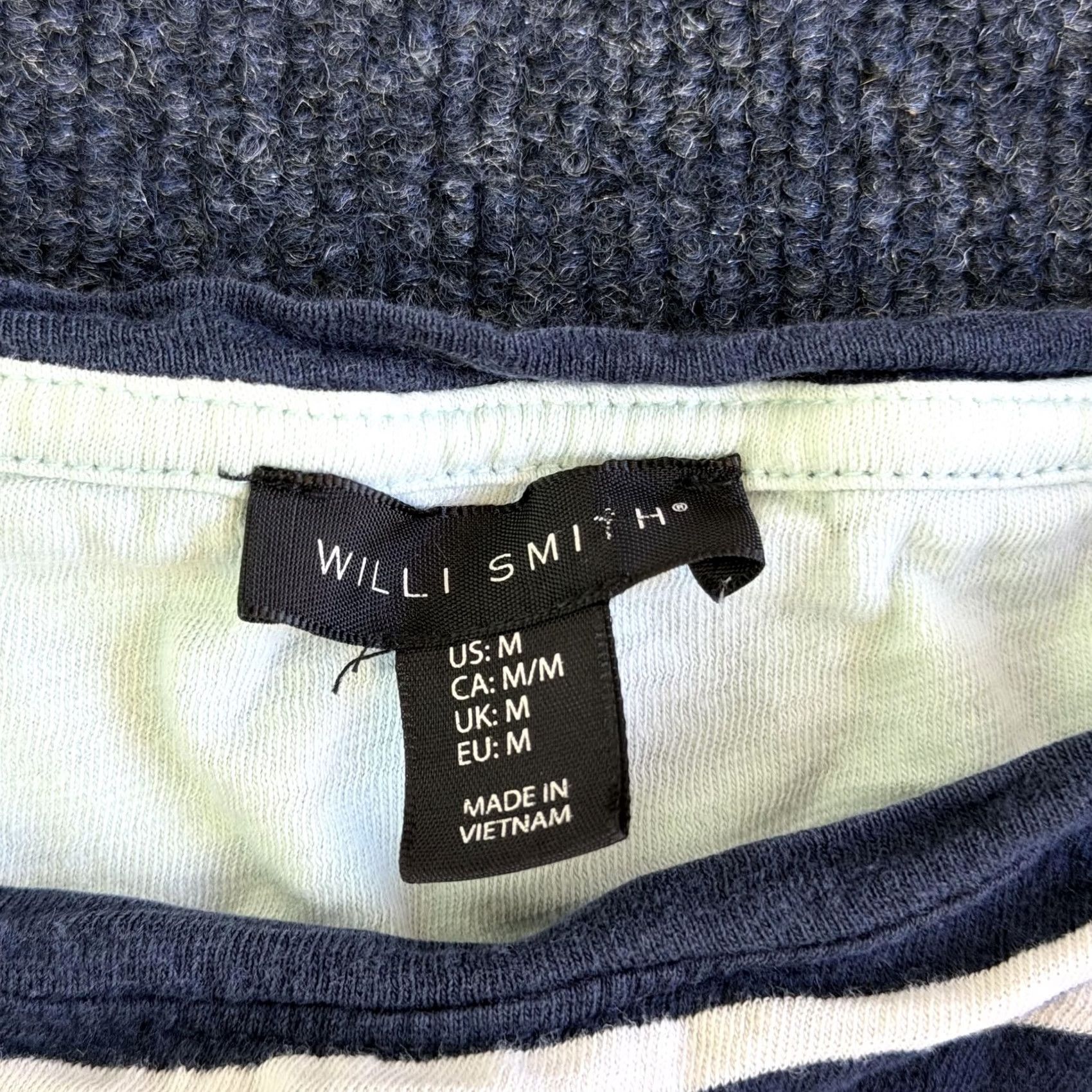 Willi Smith Willi Smith Shirt Womens M Navy Stripe Boat Neck 3/4 Sleeve Top Size M / US 6-8 / IT 42-44 - 3 Thumbnail