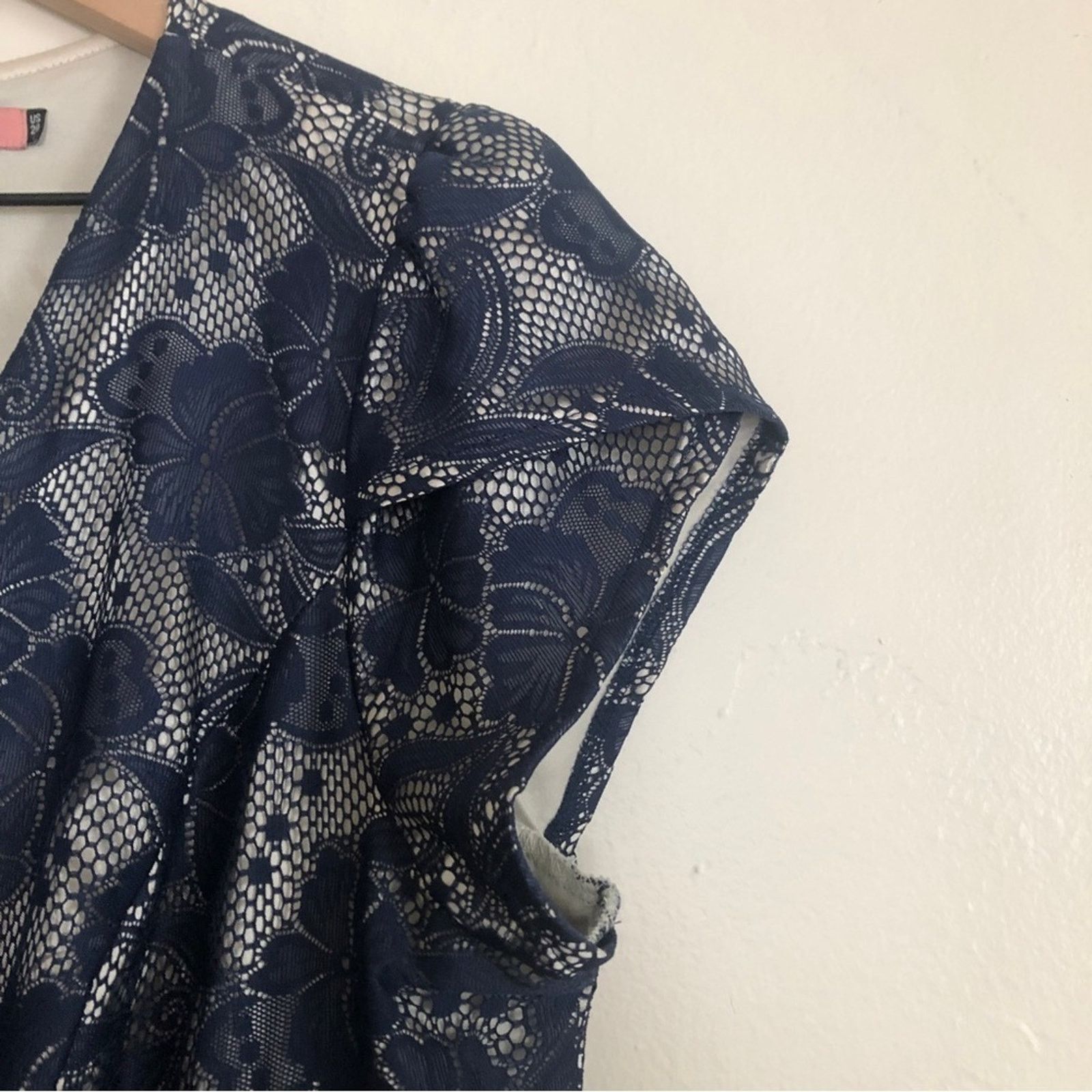 Other Modcloth Chi Chi London Elegance Awaits Navy Lace Mini Dress Size XXL / US 16-18 / IT 52-54 - 5 Thumbnail