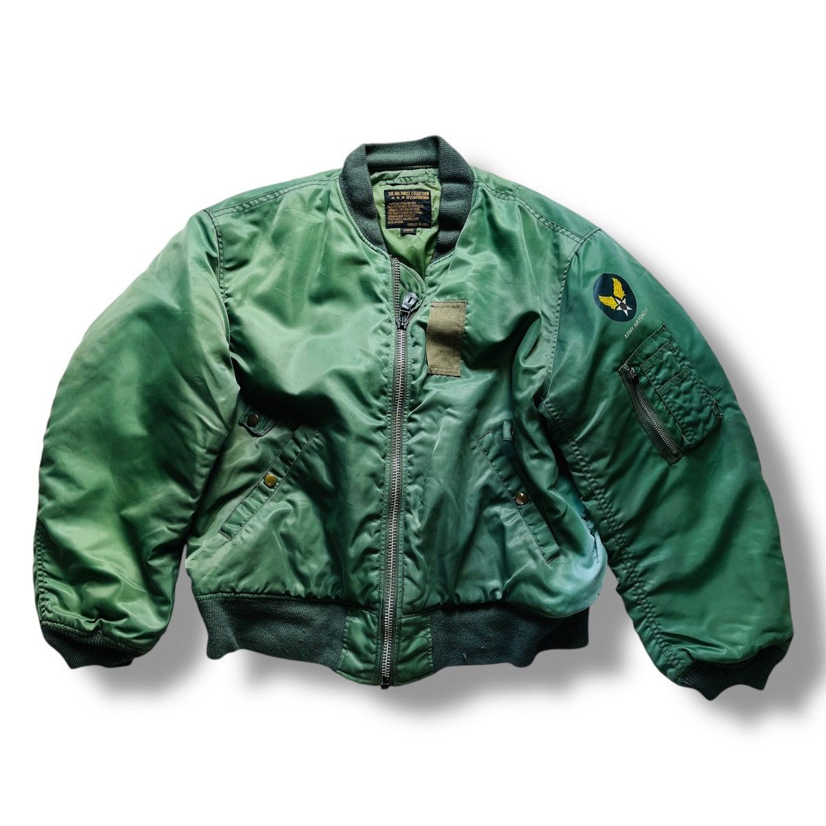 Japanese Brand Vintage Army Air Force Distressed Bomber Fly Jacket Size US L / EU 52-54 / 3 - 21 Thumbnail