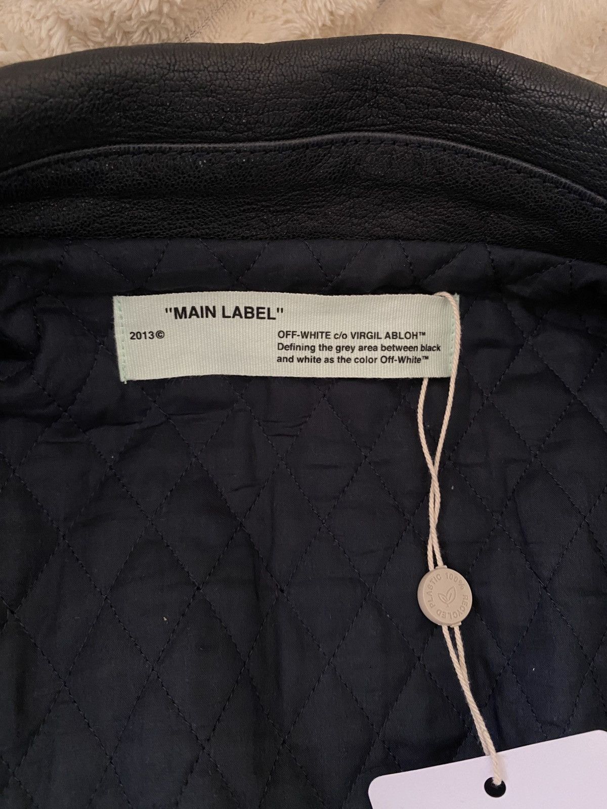 Off-White Off-White Aviator Bomber Leather Jacket Navy XL Size US XL / EU 56 / 4 - 12 Thumbnail