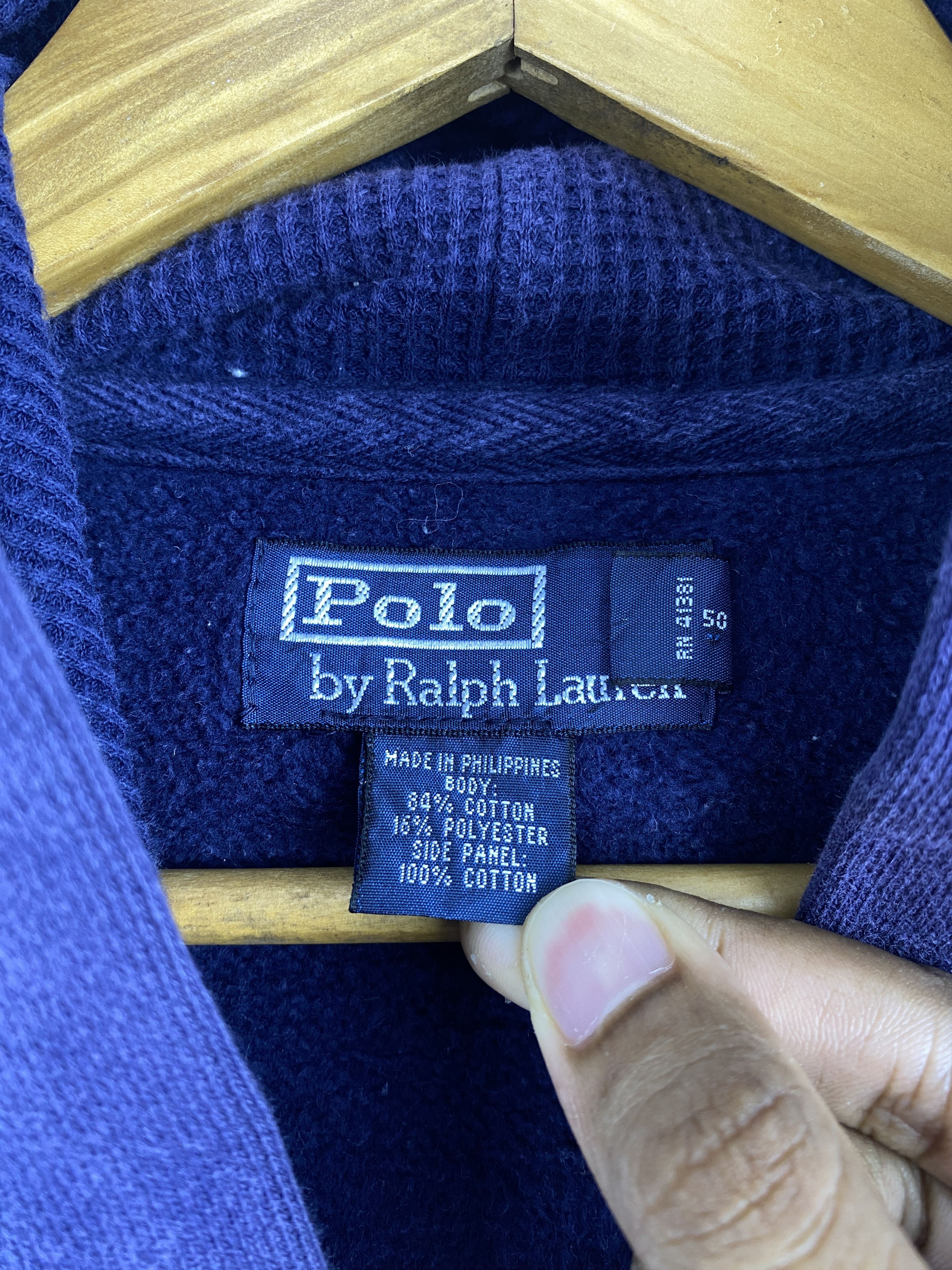 Polo Ralph Lauren Vintage Polo Ralph Lauren Zipper Up Faded Hoodie SH0451 Size US XXL / EU 58 / 5 - 10 Thumbnail