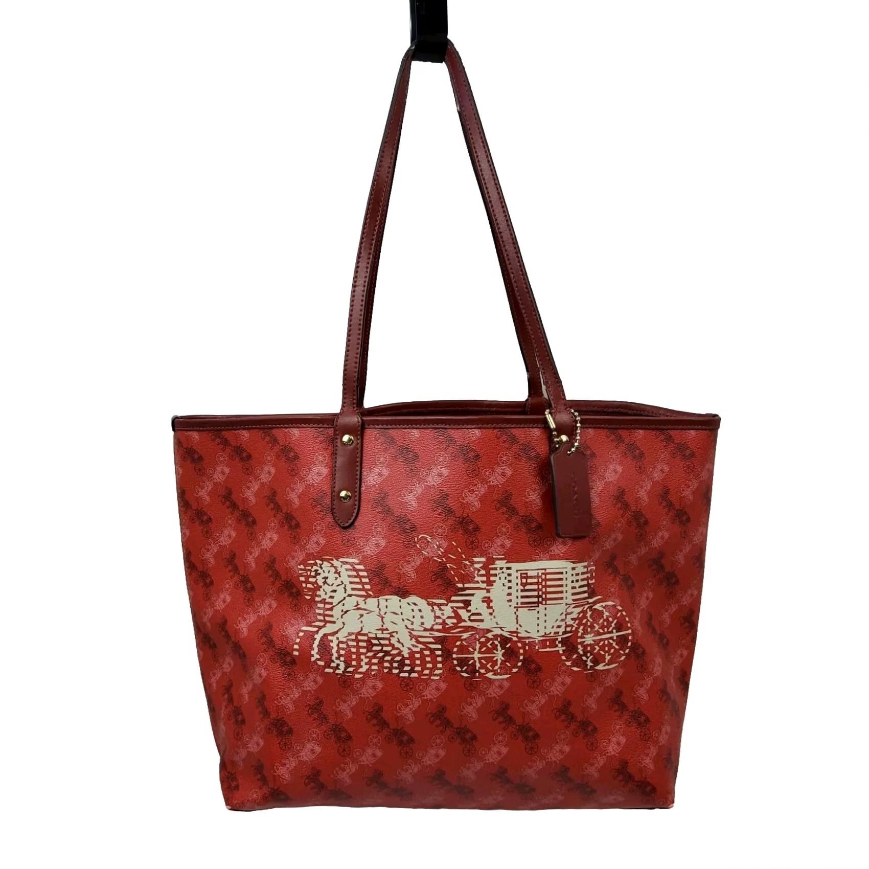 Coach Coach Horse Tote Shoulder Handbag Purse Reversible F82135 Women Multicolor Tote Size ONE SIZE - 4 Thumbnail