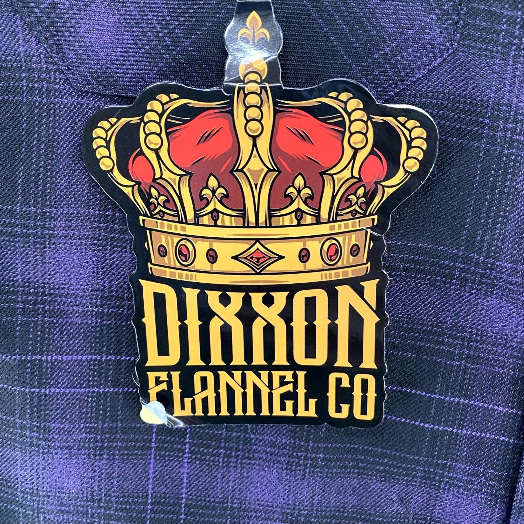 Vintage Dixxon Emperor Flannel Shirt Mens Large Purple Black Plaid Snap Front D-Tech Shirt Size US L / EU 52-54 / 3 - 7 Thumbnail