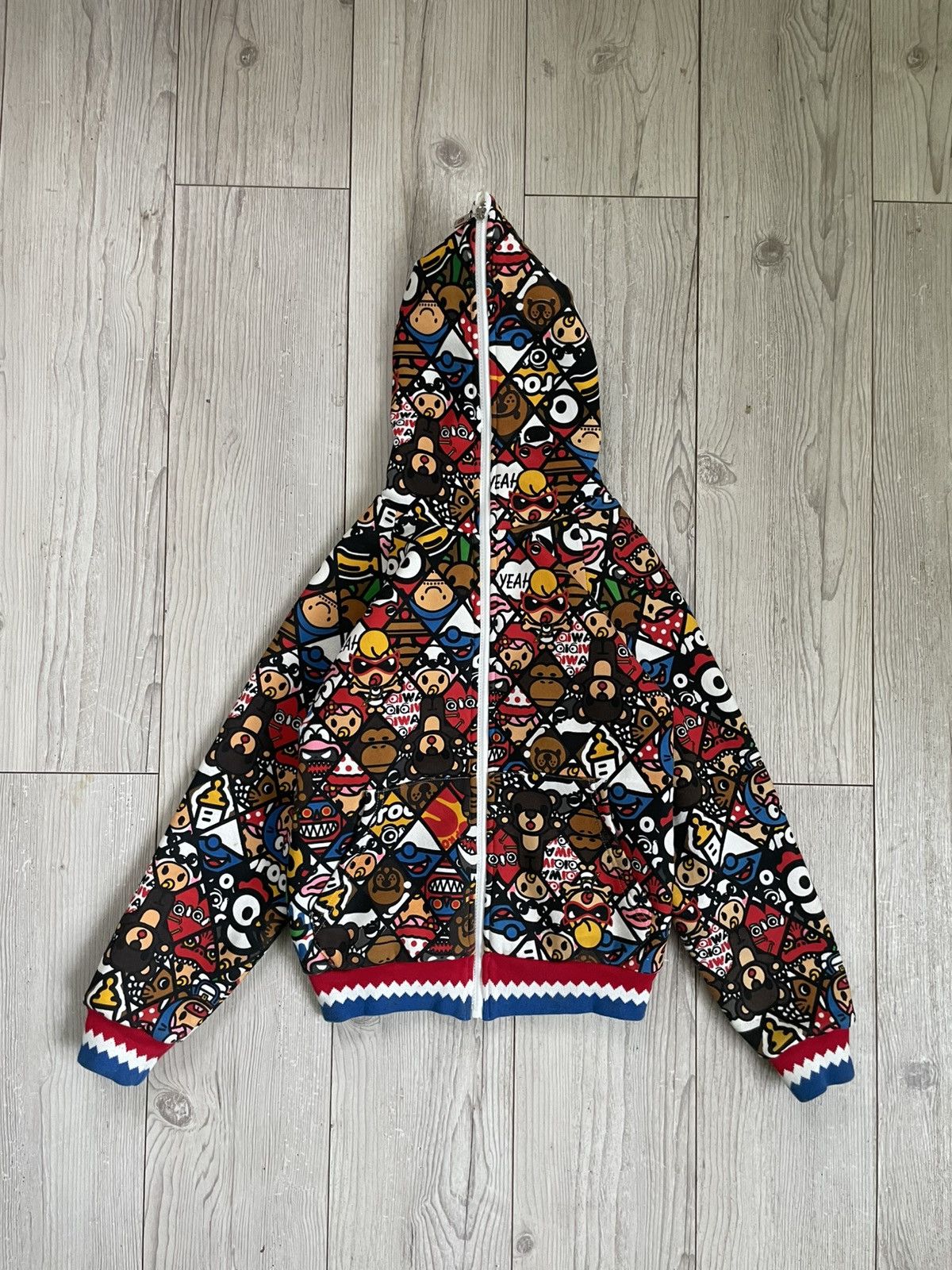 Japanese Brand × Vintage Y2K Hoodie Full Zip Bape Baby Milo Style Size US S / EU 44-46 / 1 - 2 Thumbnail