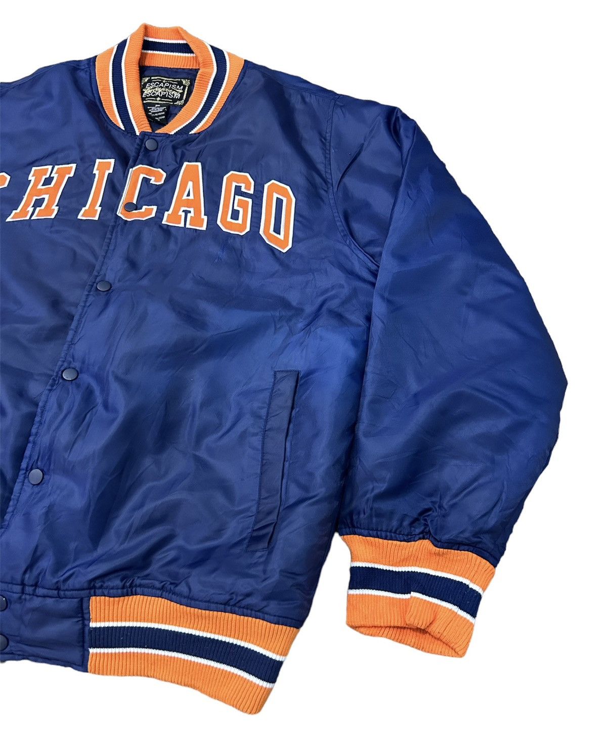 Japanese Brand × NFL Vintage NFL Chicago Escapism Satin Bomber Jacket Size XXL Size US XXL / EU 58 / 5 - 4 Thumbnail