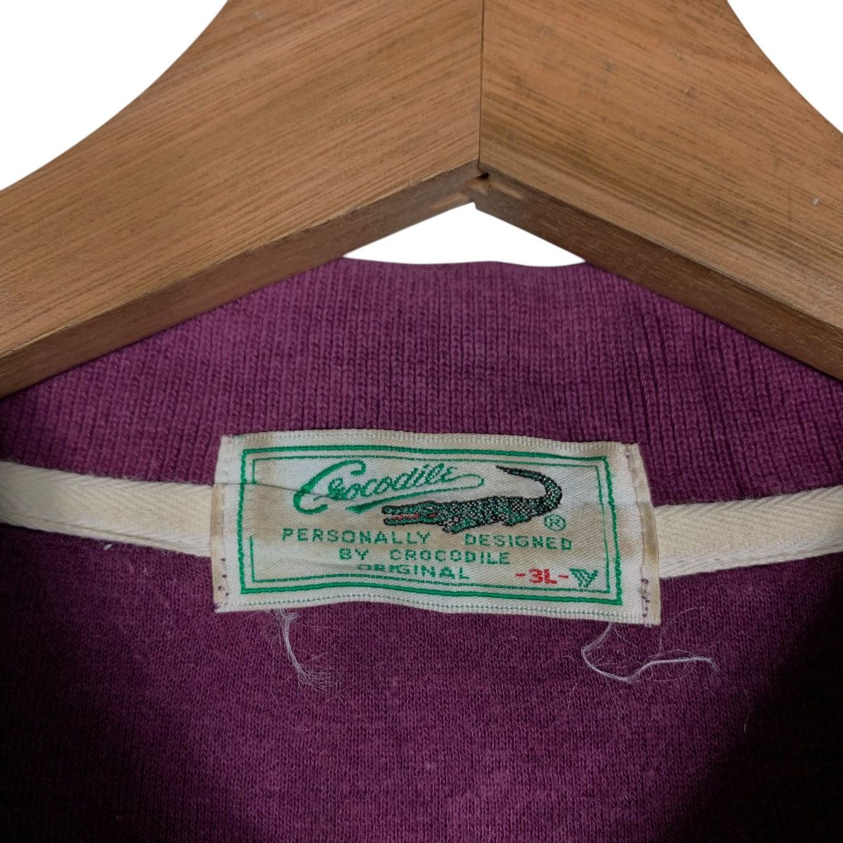 Japanese Brand CROCODILE Half Button Purple Polo Sweatshirt #1499-C67 Size US XXL / EU 58 / 5 - 11 Thumbnail