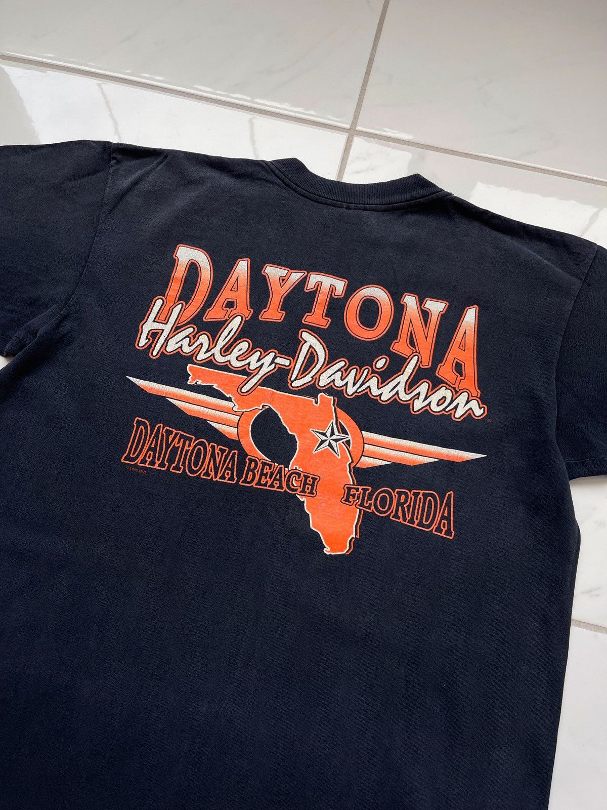 Harley Davidson × Vintage Vintage 1996’s Hardy Davidson Daytona Beach Florida Tee USA Size US M / EU 48-50 / 2 - 5 Thumbnail