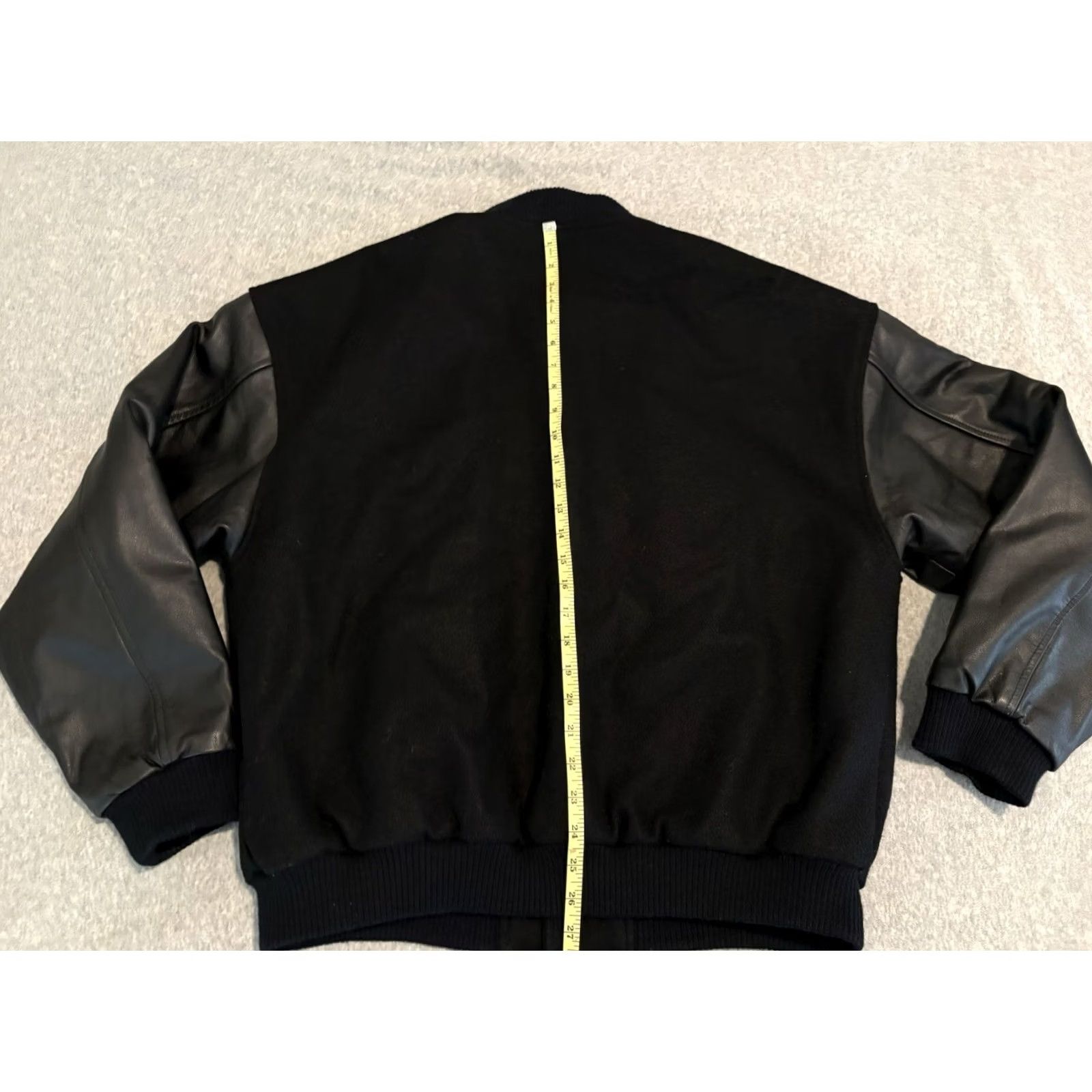 Vintage Cisco Systems 5 Year Anniversary Black Wool Leather Varsity Bomber Jacket L Men Size US L / EU 52-54 / 3 - 7 Thumbnail