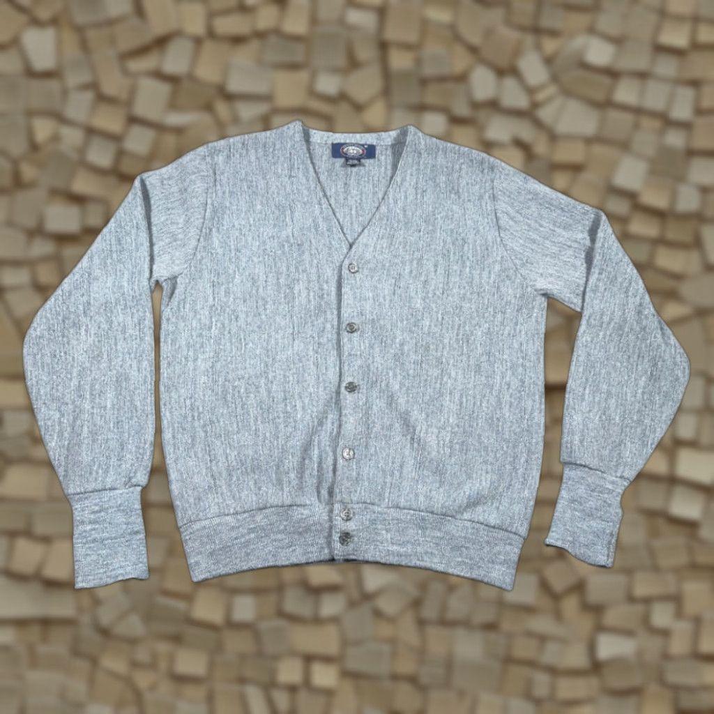 Vintage VINTAGE Knightsbridge Sweater Adult MEDIUM Blue Cardigan Knit Dad Preppy USA 70s Size US M / EU 48-50 / 2 - 1 Thumbnail