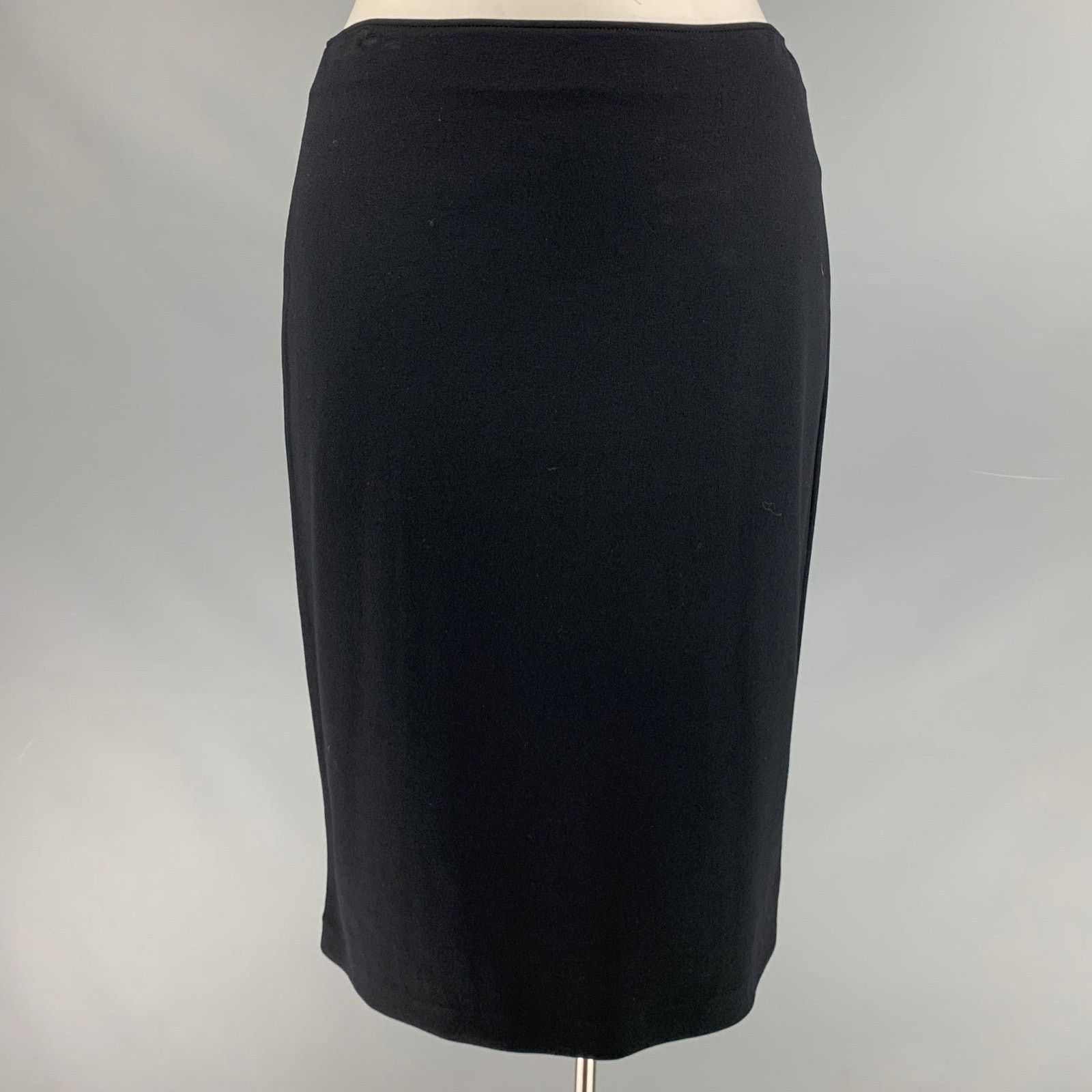 Armani Collezioni ARMANI COLLEZIONI Size 12 Black Pencil Skirt Size 34" / US 12 / IT 48 - 1 Thumbnail