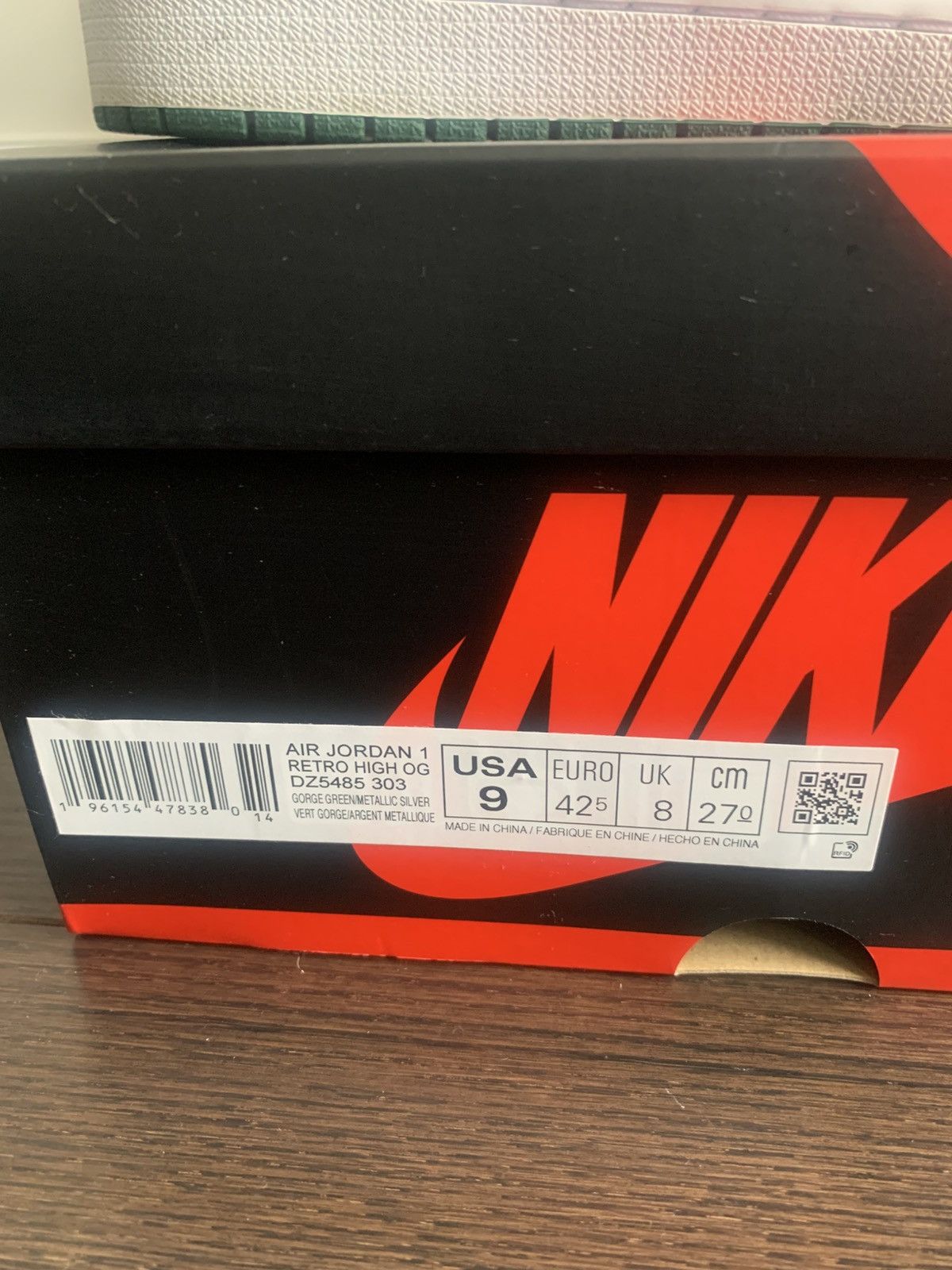 Jordan Brand Jordan 1 Retro High OG Gorge Green Size US 9 / EU 42 - 2 Thumbnail
