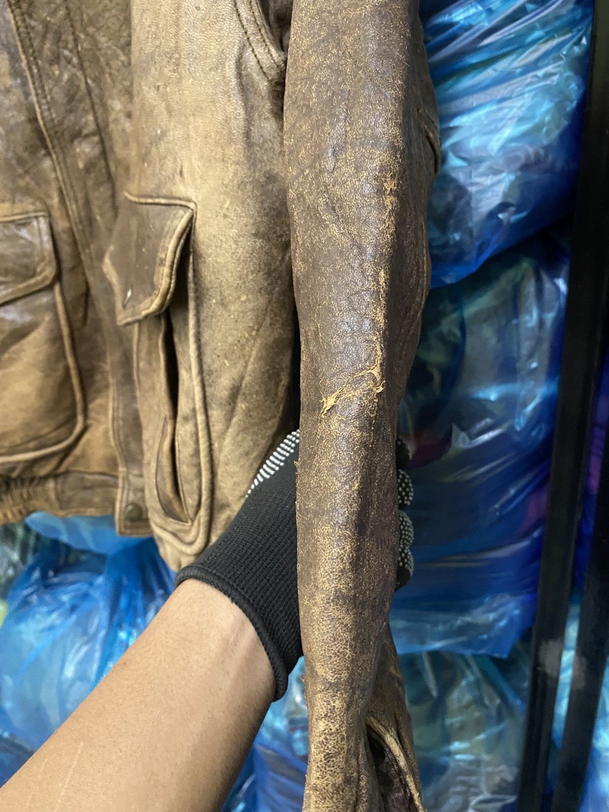 Other Vario Max Distressed Leather Bomber Jacket - Brown Aviator Size US M / EU 48-50 / 2 - 10 Thumbnail
