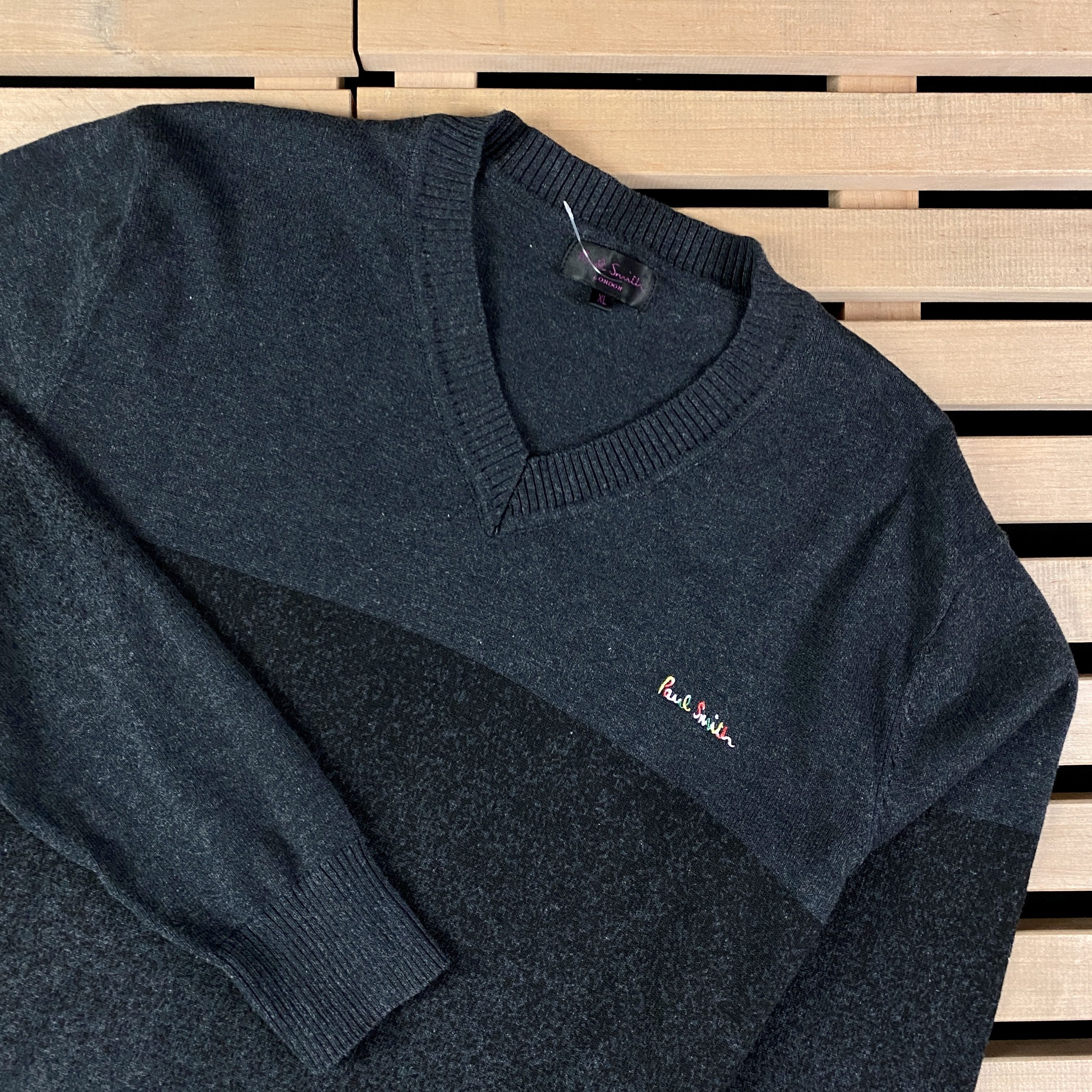 Paul Smith Mens Sweater V-Neck Jumper Paul Smith Size XL Cotton Size US XL / EU 56 / 4 - 2 Thumbnail