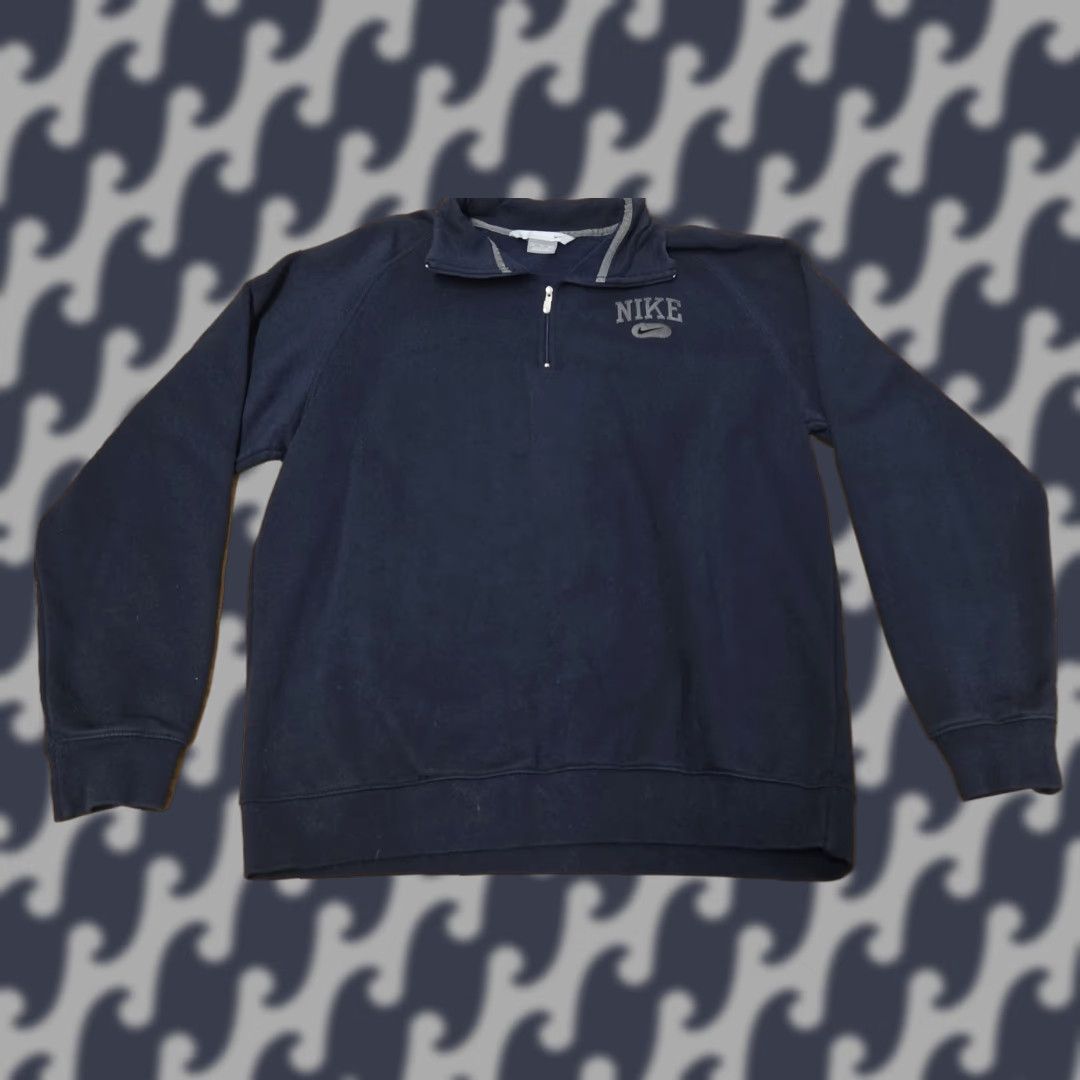 Nike Nike Sweatshirt Mens XL Blue 1/4 Zip Fleece Pullover Swoosh Logo Size US XL / EU 56 / 4 - 1 Thumbnail