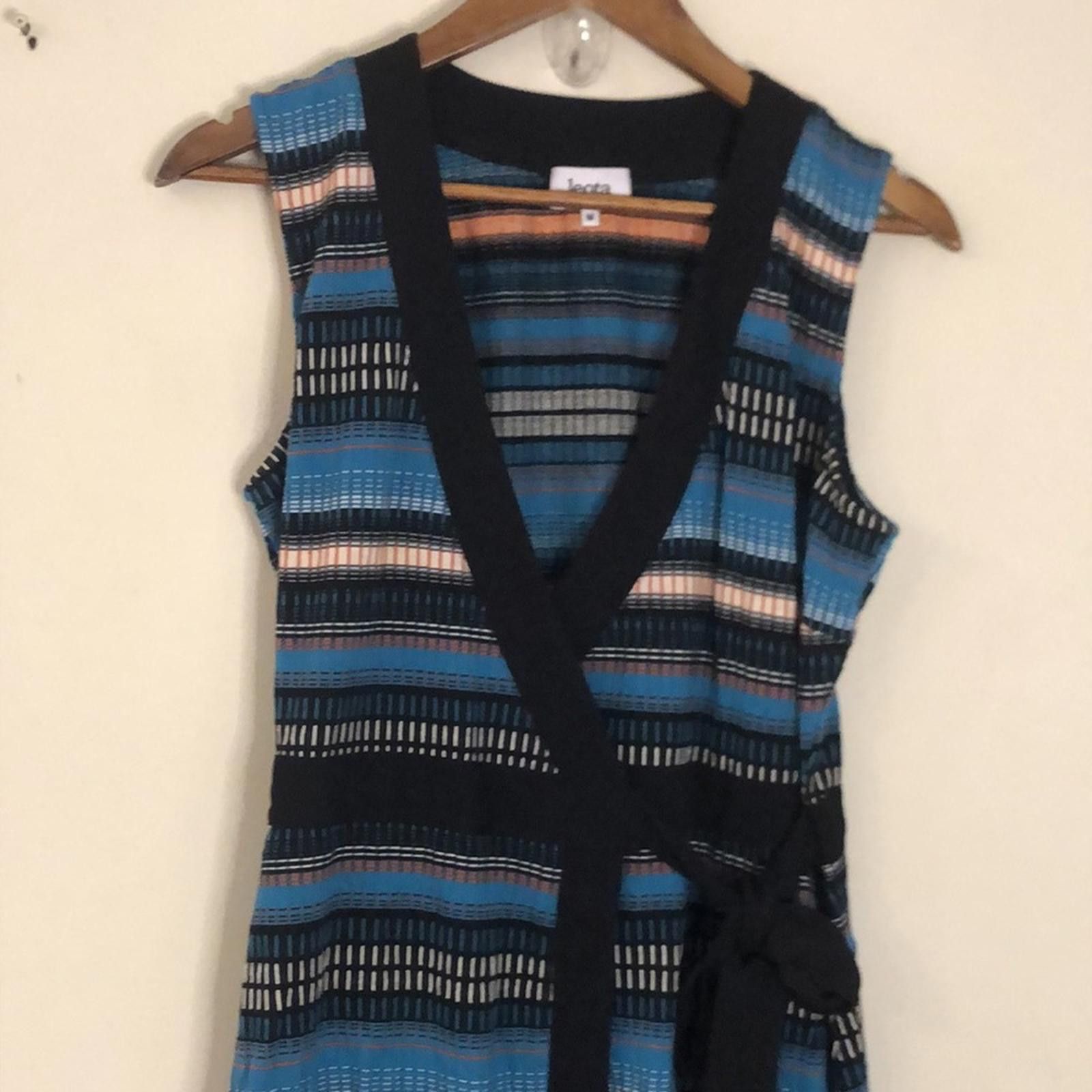 Warren Lotas Leota Wrap colorful sleeveless midi dress SZ Medium Size M / US 6-8 / IT 42-44 - 2 Thumbnail