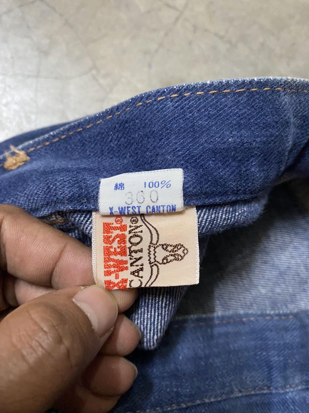 Vintage Flare Jeans Vintage X-West Canton Made in Usa Size US 29 - 15 Thumbnail