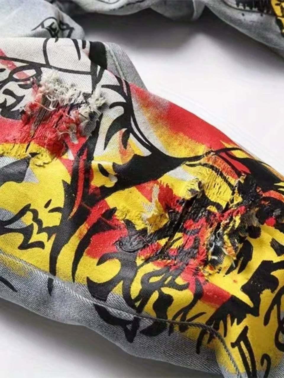 Japanese Brand × Vintage vintage jeans with exclusive prints Size US 36 / EU 52 - 4 Thumbnail