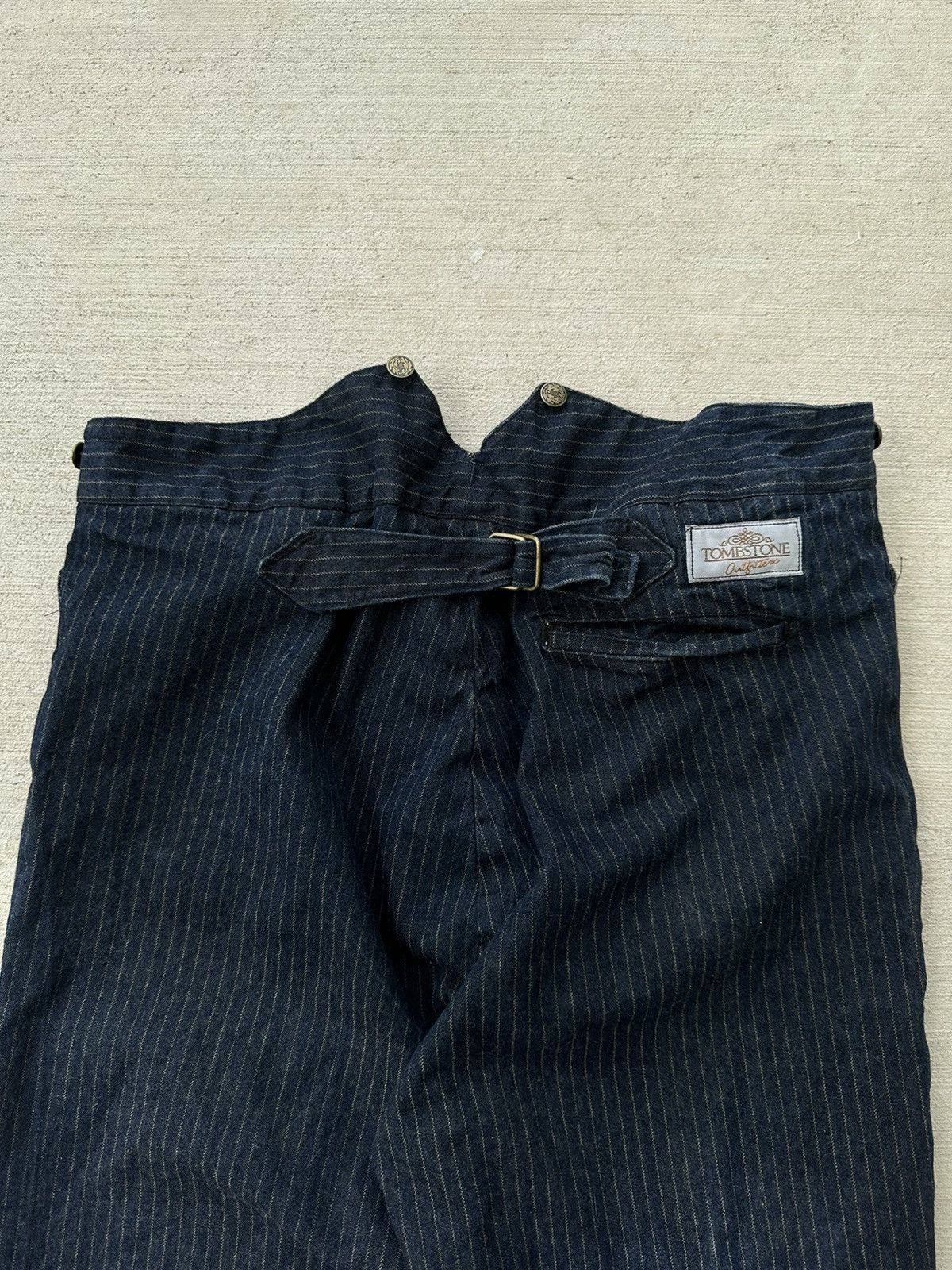 Vintage American Vintage Railway Pinstripe Pants Size US 36 / EU 52 - 6 Thumbnail
