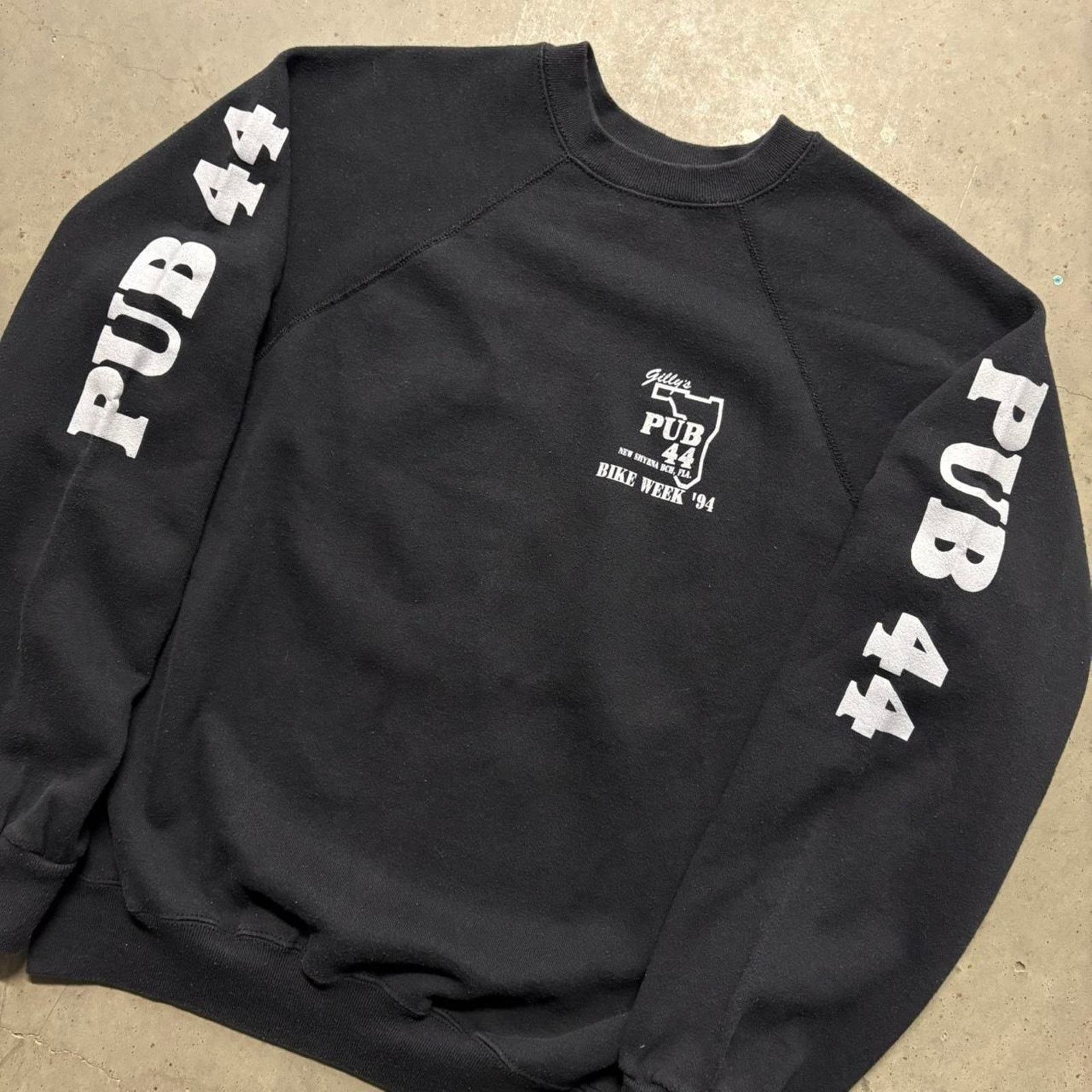 Harley Davidson × Japanese Brand × Vintage Crazy Vintage 90s Bike Week Graphic Biker Raglan Sweatshirt Size US L / EU 52-54 / 3 - 4 Thumbnail