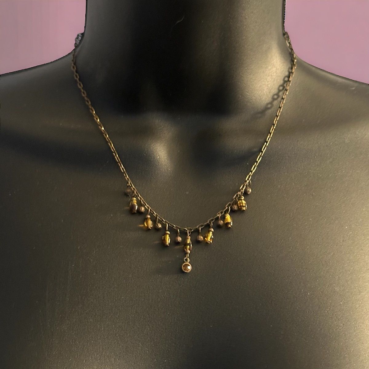 Vintage Vintage Robert Rose bronze tone dangle bead necklace Size ONE SIZE - 1 Thumbnail