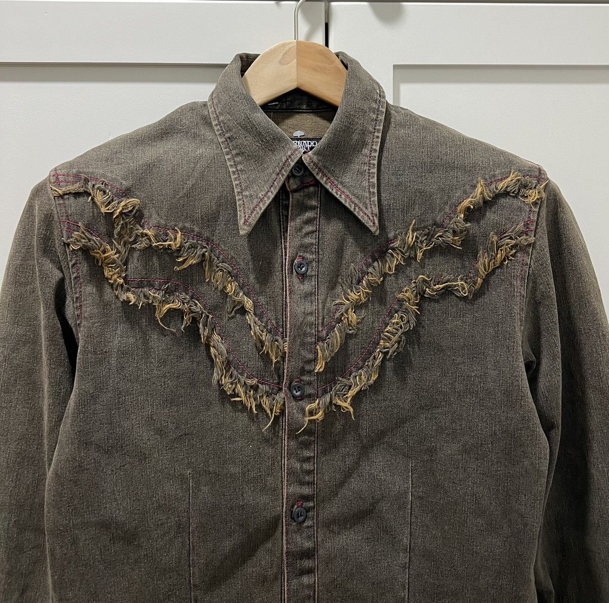 Designer × Japanese Brand × Tornado Mart TORNADO MART LONG SLEEVES DENIME SHIRT BUTTON UP Size US M / EU 48-50 / 2 - 4 Thumbnail